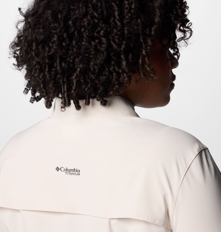 dame summit valley vevd langermet skjorte – plus size