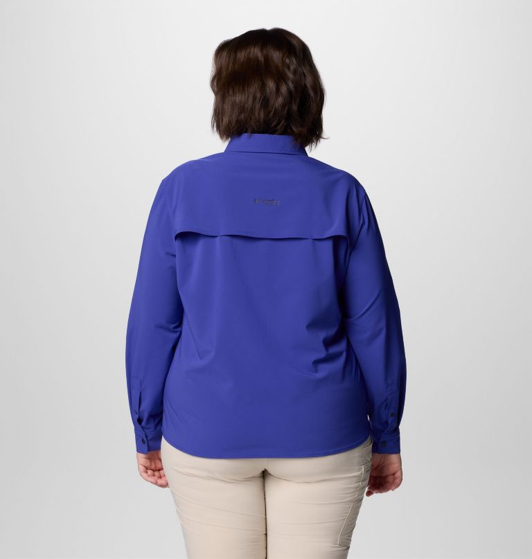 dame summit valley vevd langermet skjorte – plus size