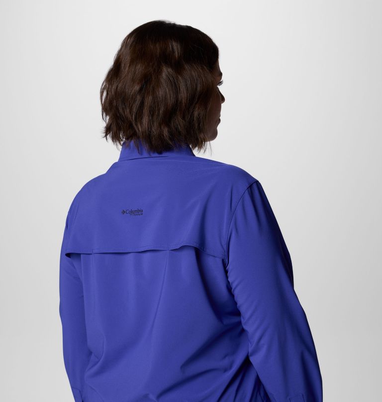 dame summit valley vevd langermet skjorte – plus size