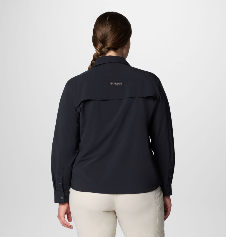 dame summit valley vevd langermet skjorte – plus size