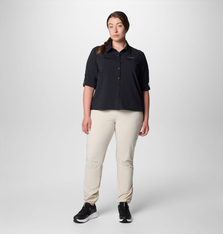 dame summit valley vevd langermet skjorte – plus size