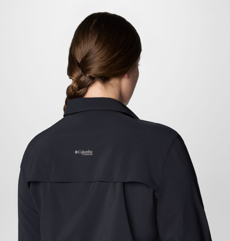 dame summit valley vevd langermet skjorte – plus size