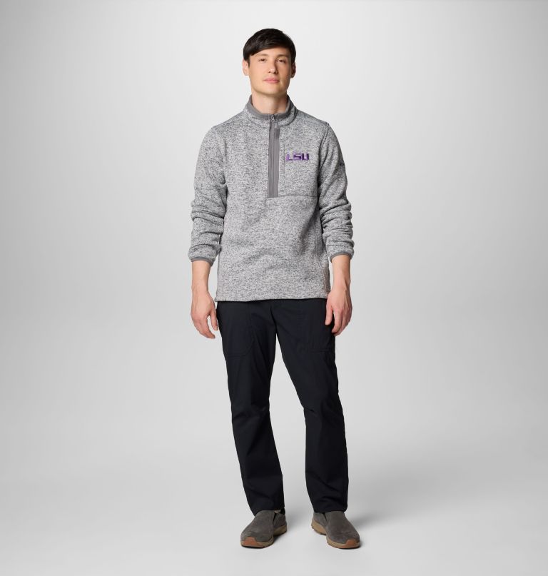 herre college genser weather fleece half zip genser – lsu