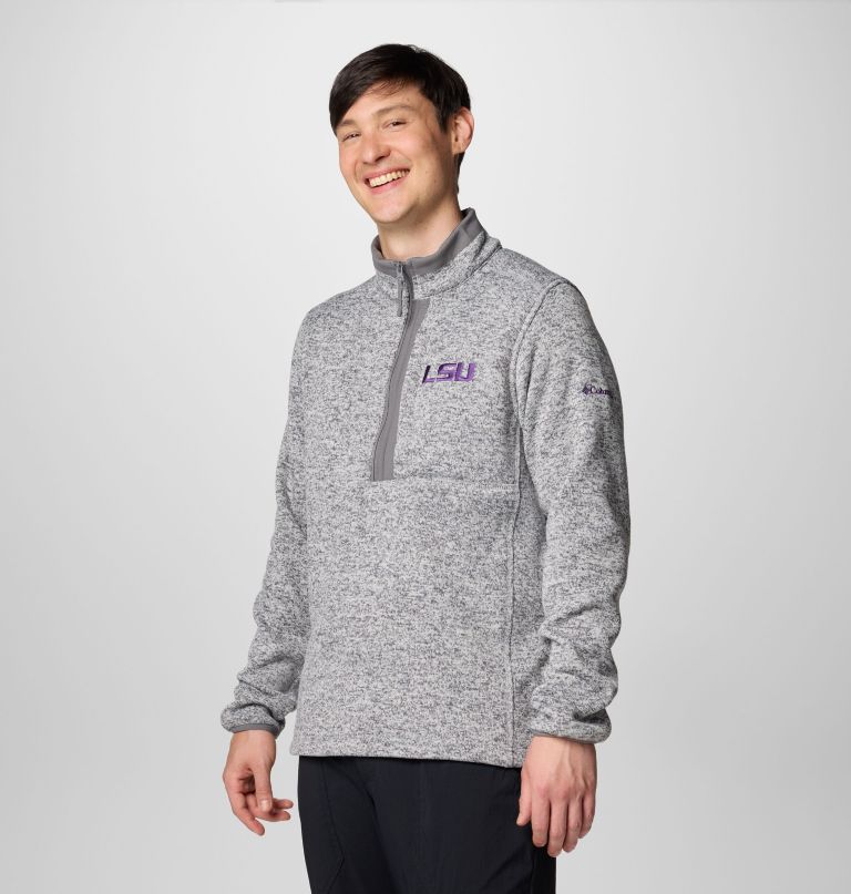 herre college genser weather fleece half zip genser – lsu