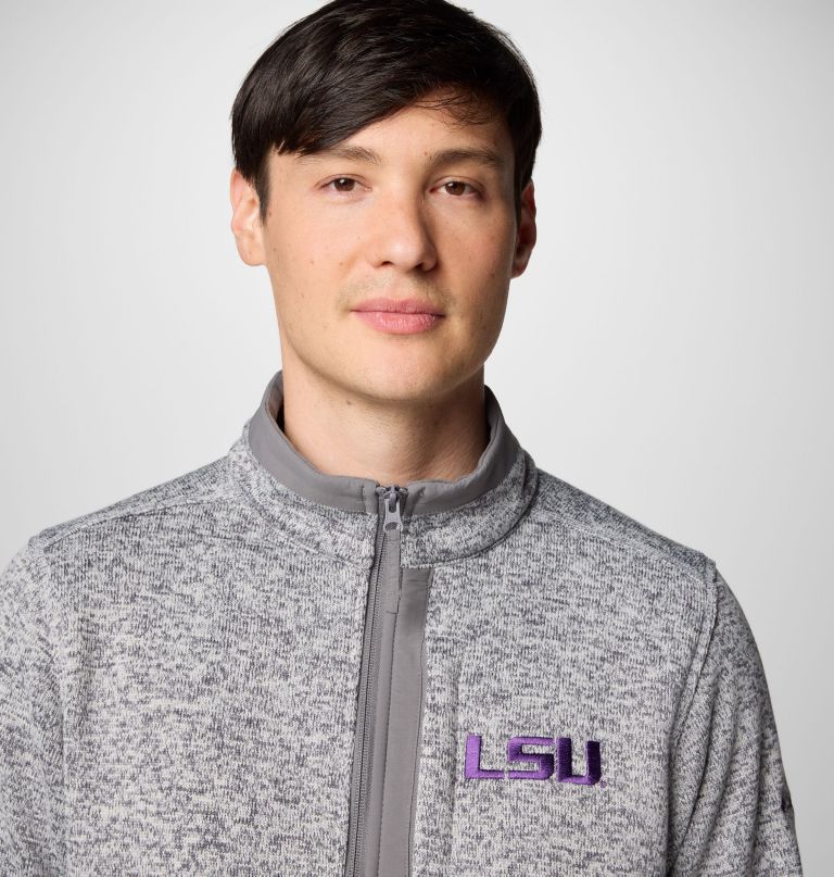 herre college genser weather fleece half zip genser – lsu