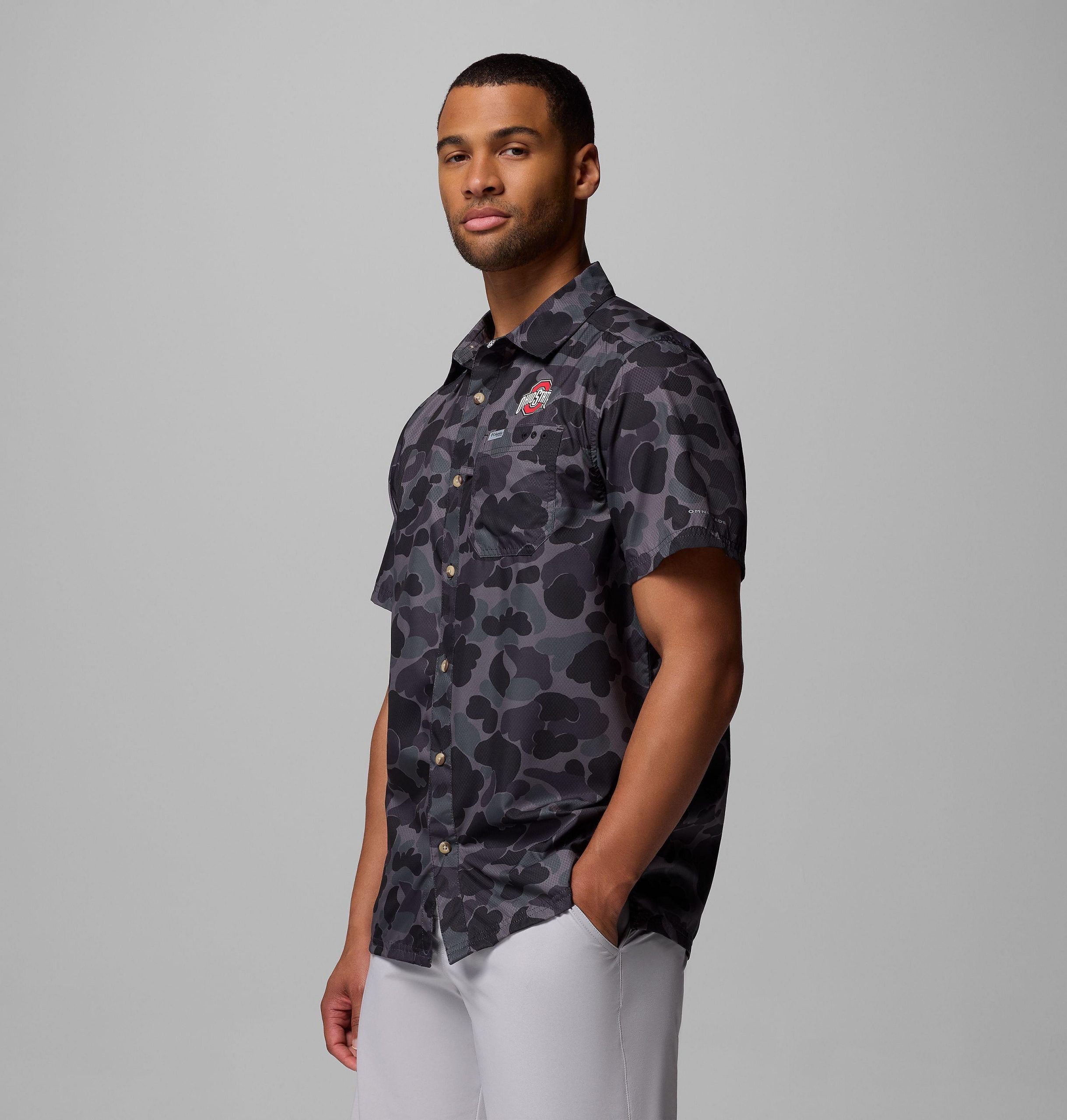 herre collegiate pfg super slack tide-skjorte – ohio state