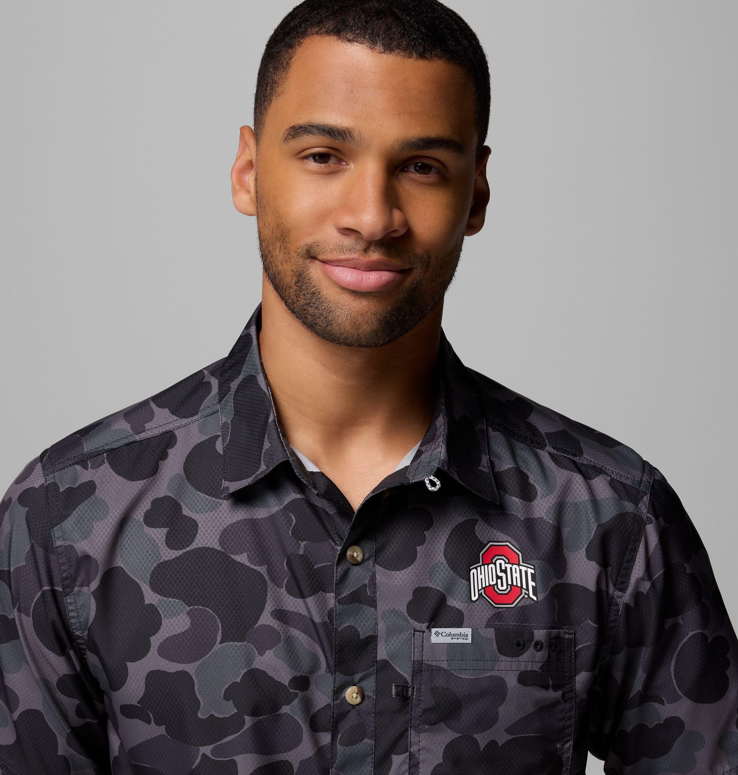 herre collegiate pfg super slack tide-skjorte – ohio state