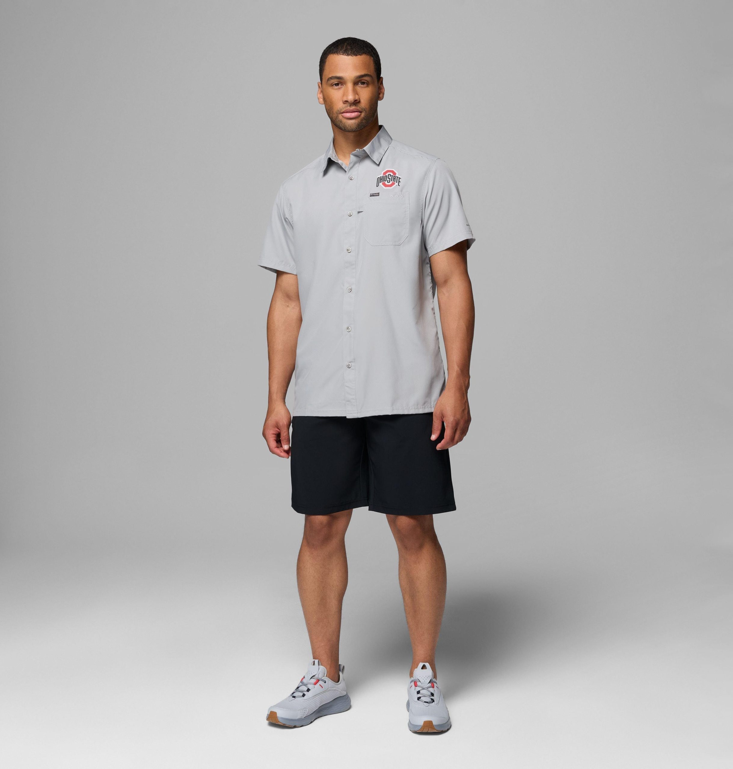 herre collegiate pfg slack tide camp-skjorte – ohio state
