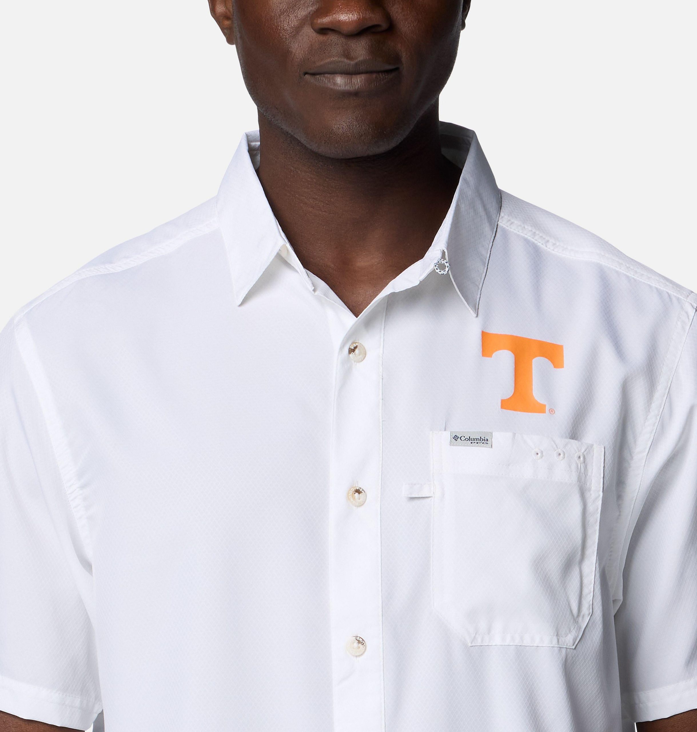 herre collegiate pfg slack tide camp-skjorte – tennessee