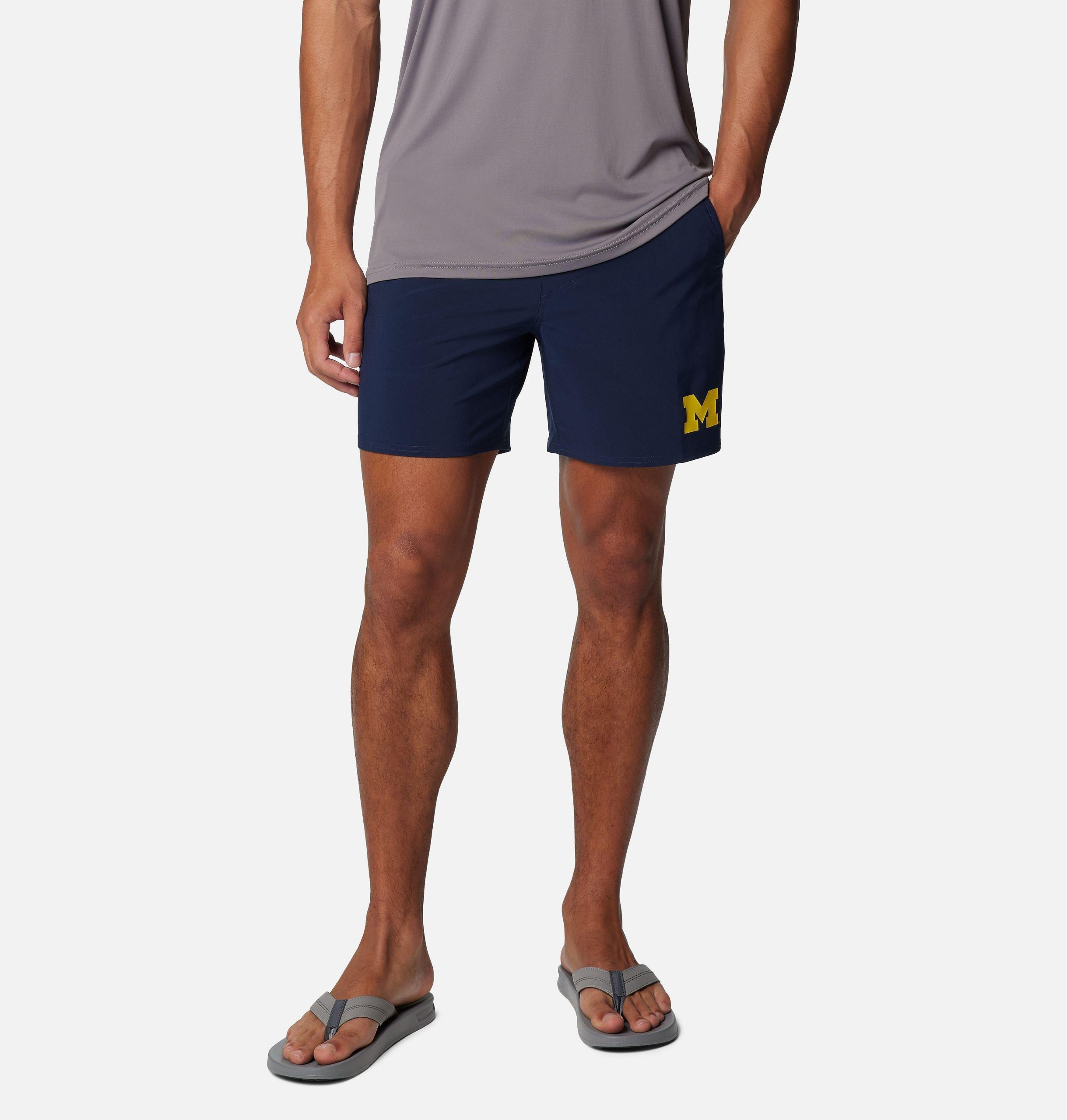herre collegiate pfg terminal roamer stretch shorts – michigan