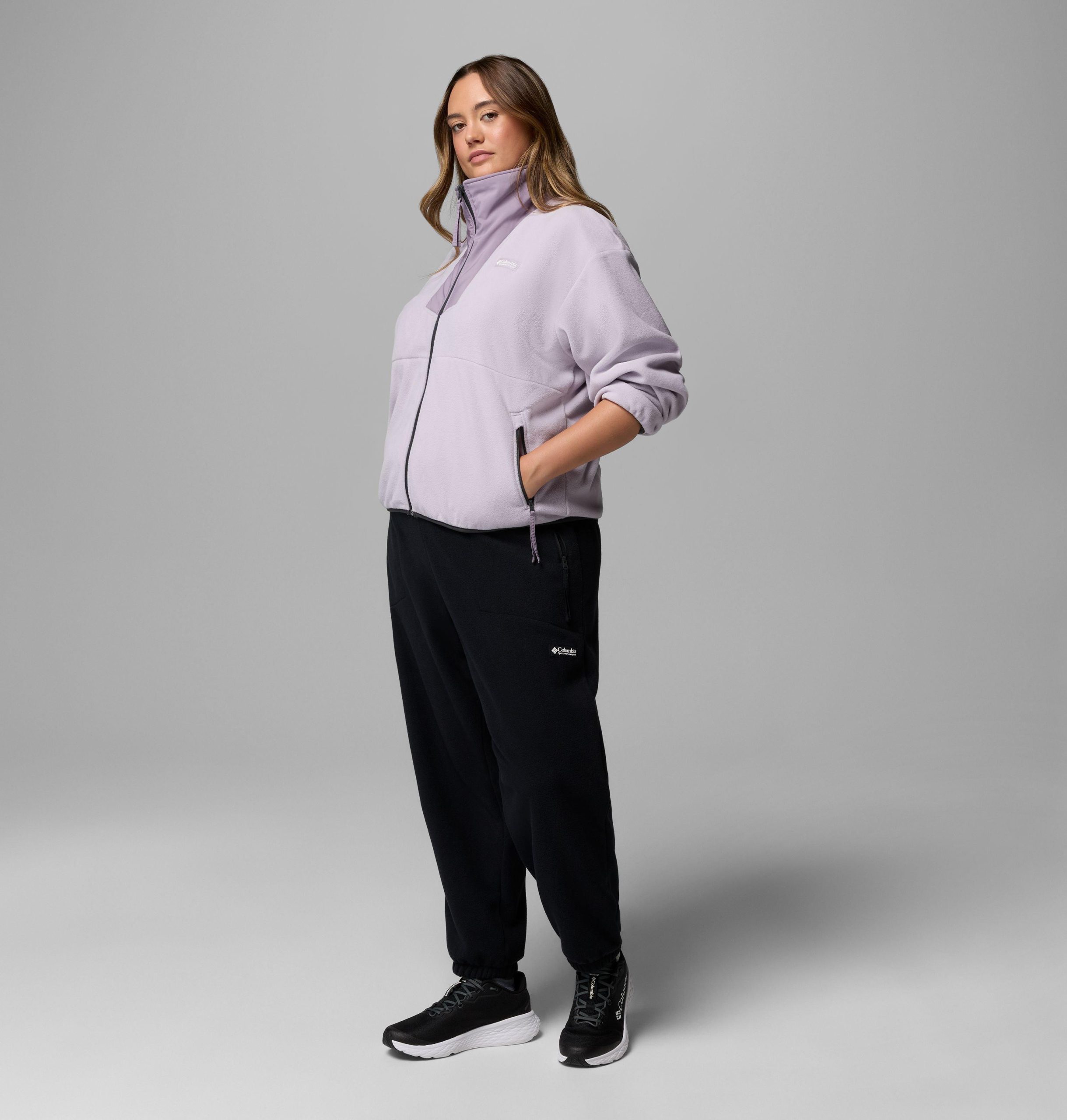 dame sequoia grove full zip fleece – plus size