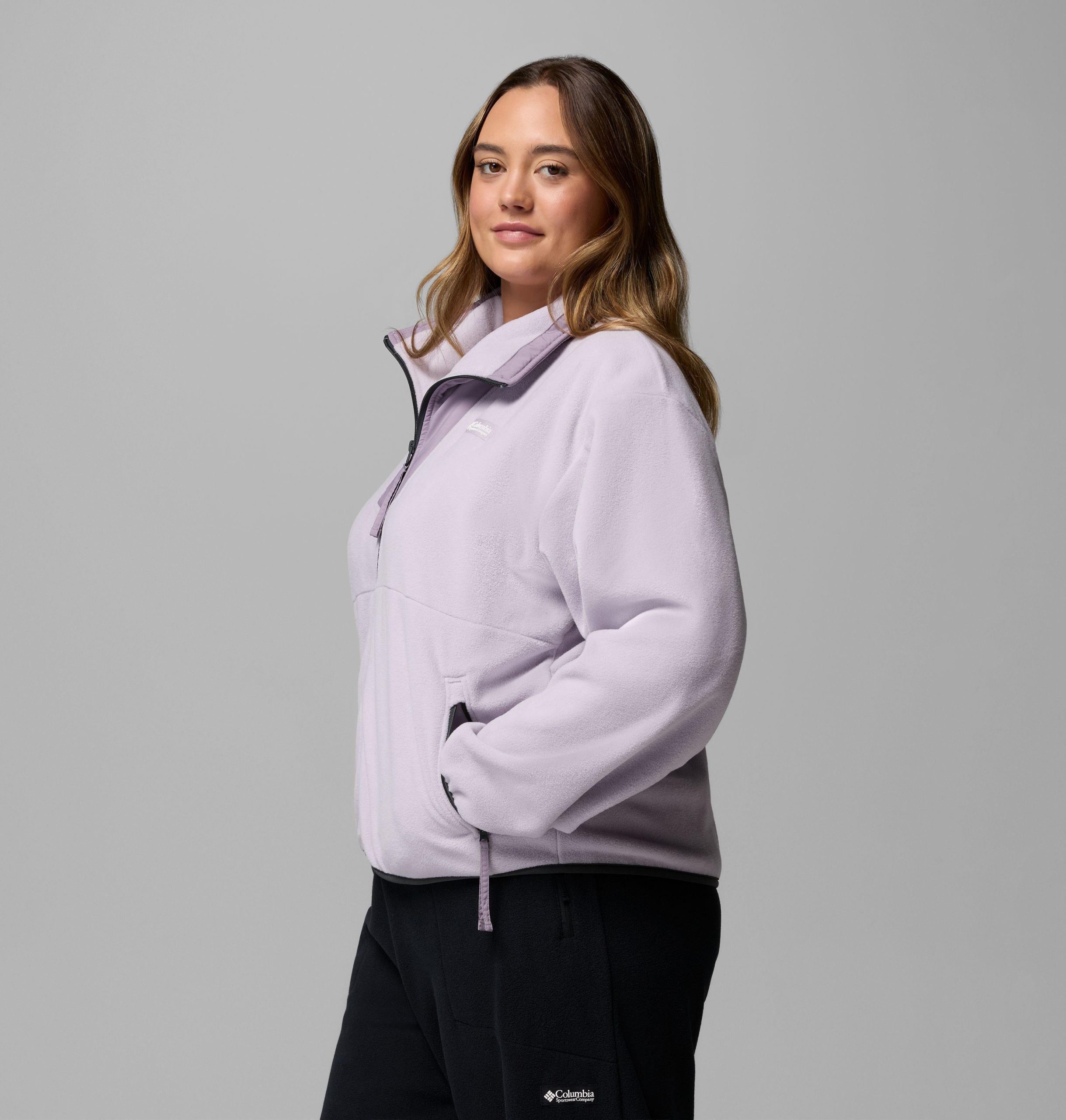 dame sequoia grove full zip fleece – plus size