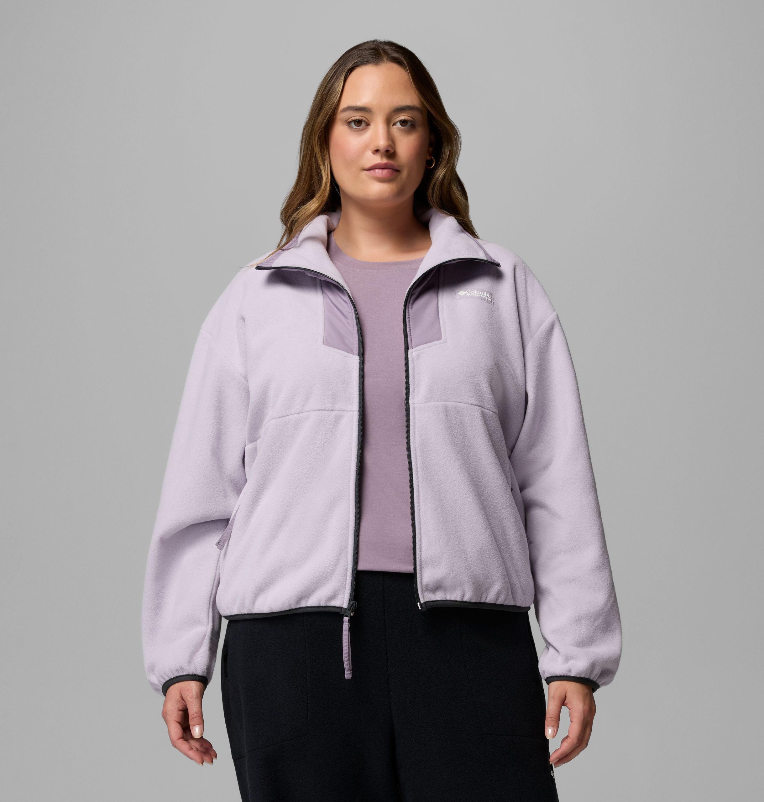 dame sequoia grove full zip fleece – plus size