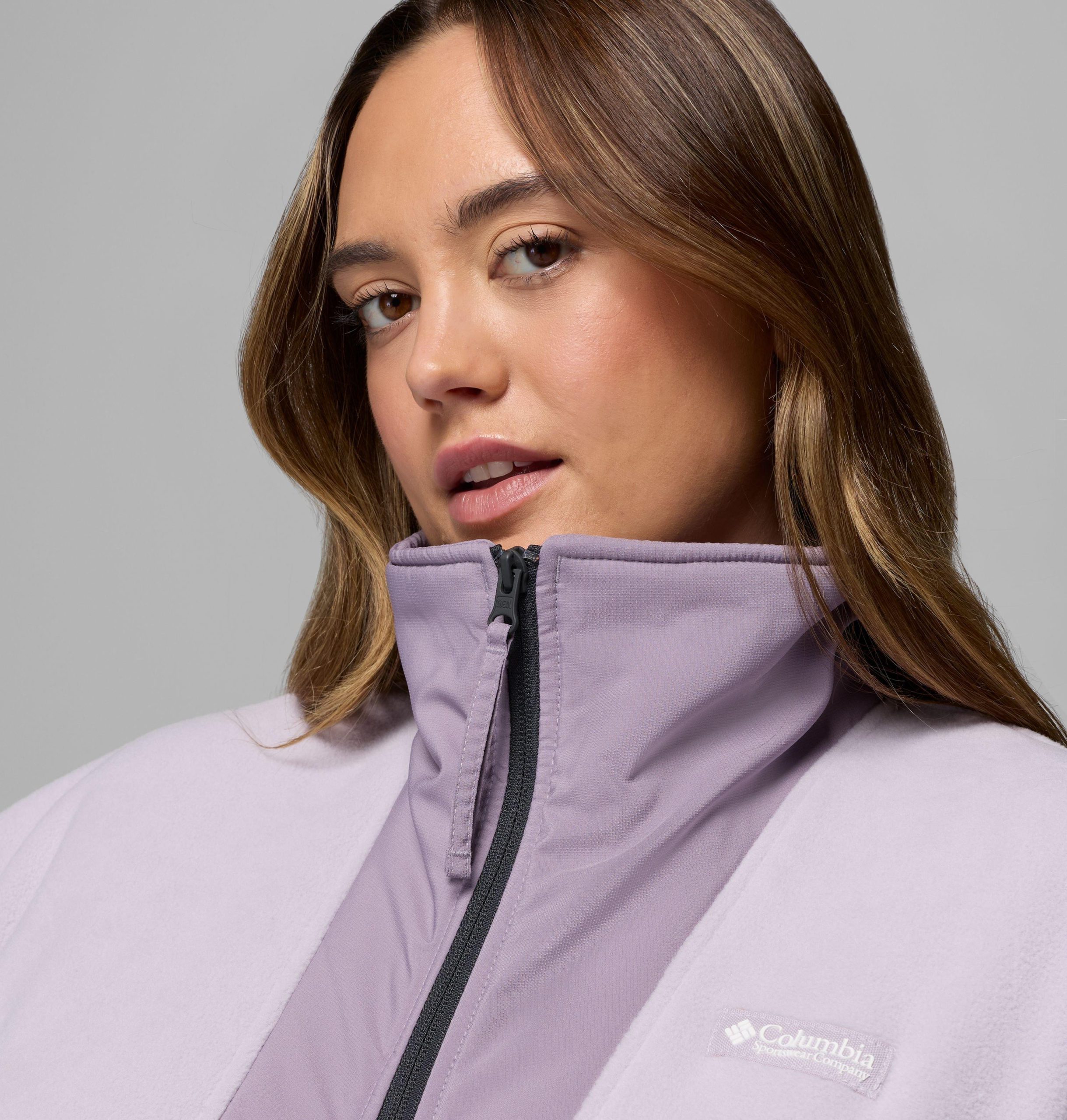 dame sequoia grove full zip fleece – plus size