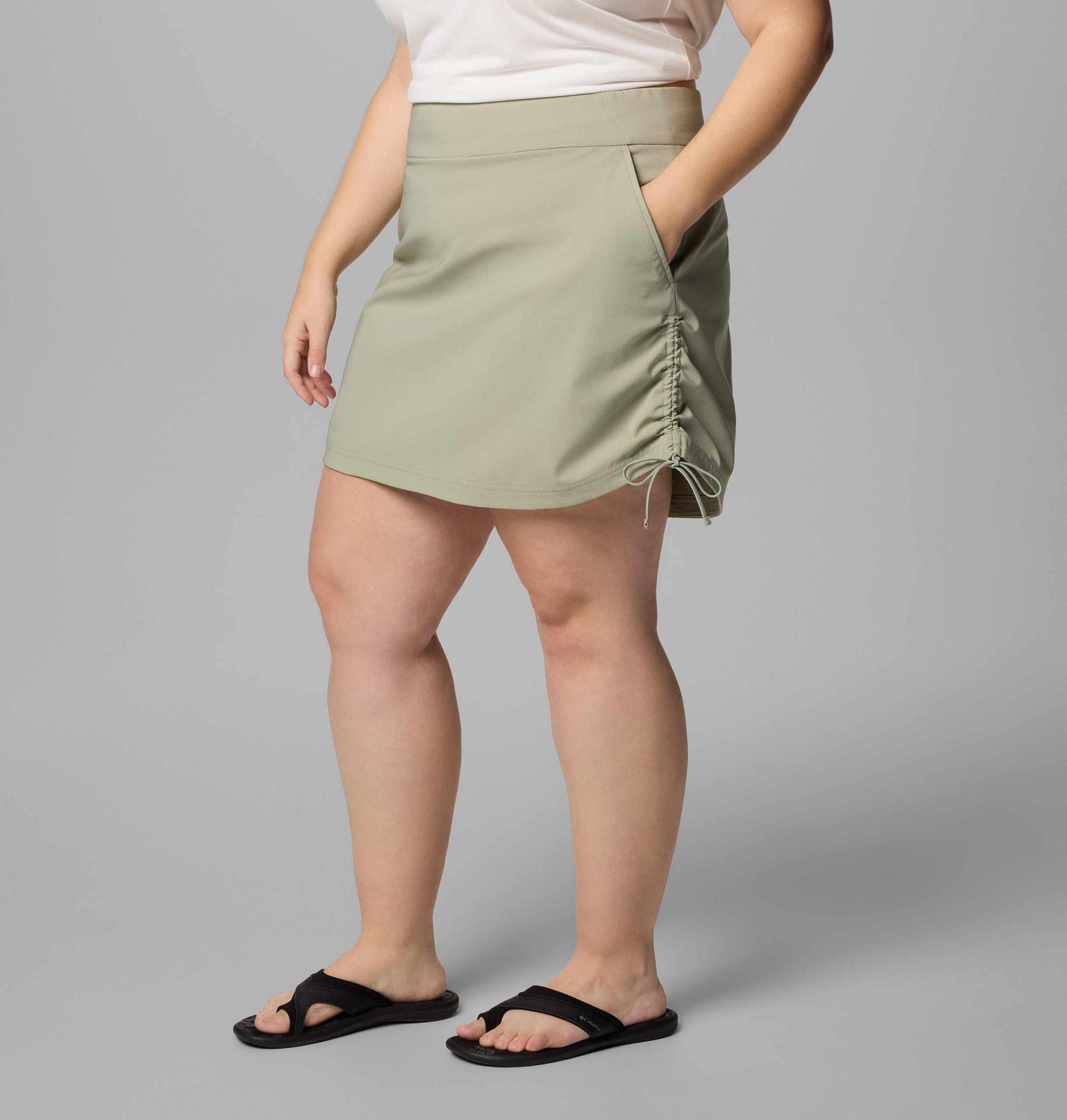 dame all seasons ruched skort - plus size