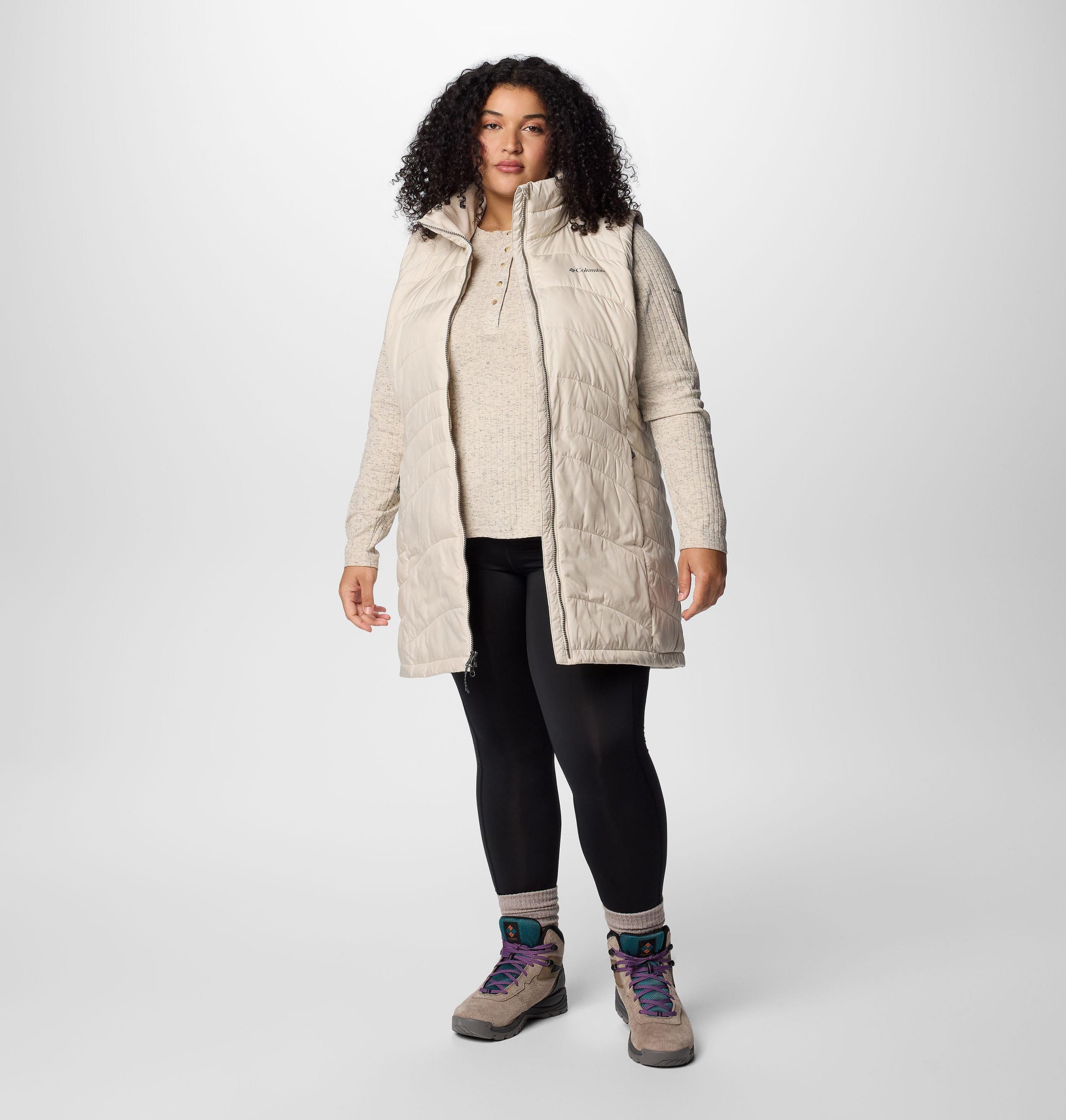 karis gale lang vest for kvinner – pluss størrelse