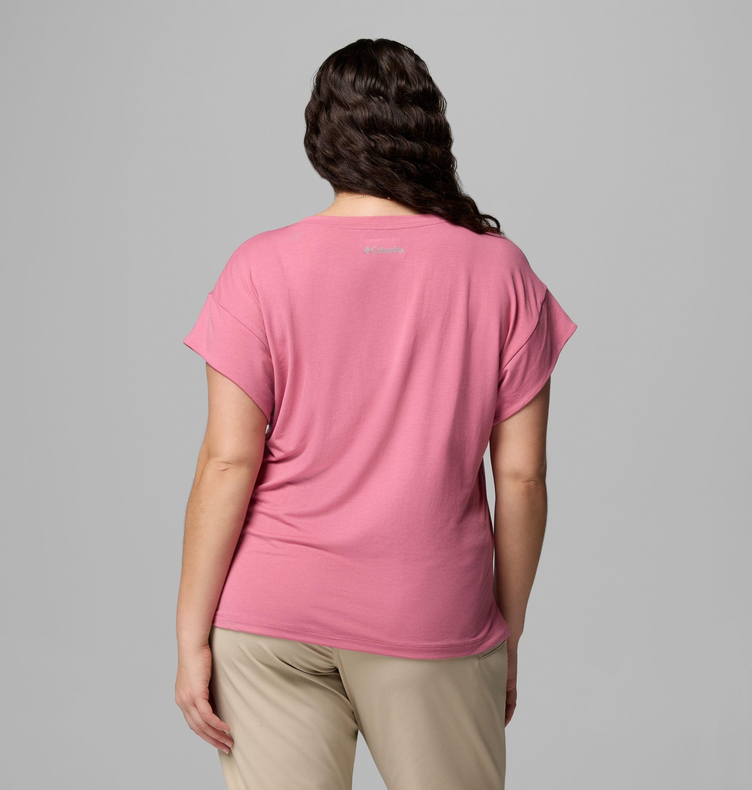 dame daniela falls v-hals kortermet t-skjorte – plus size