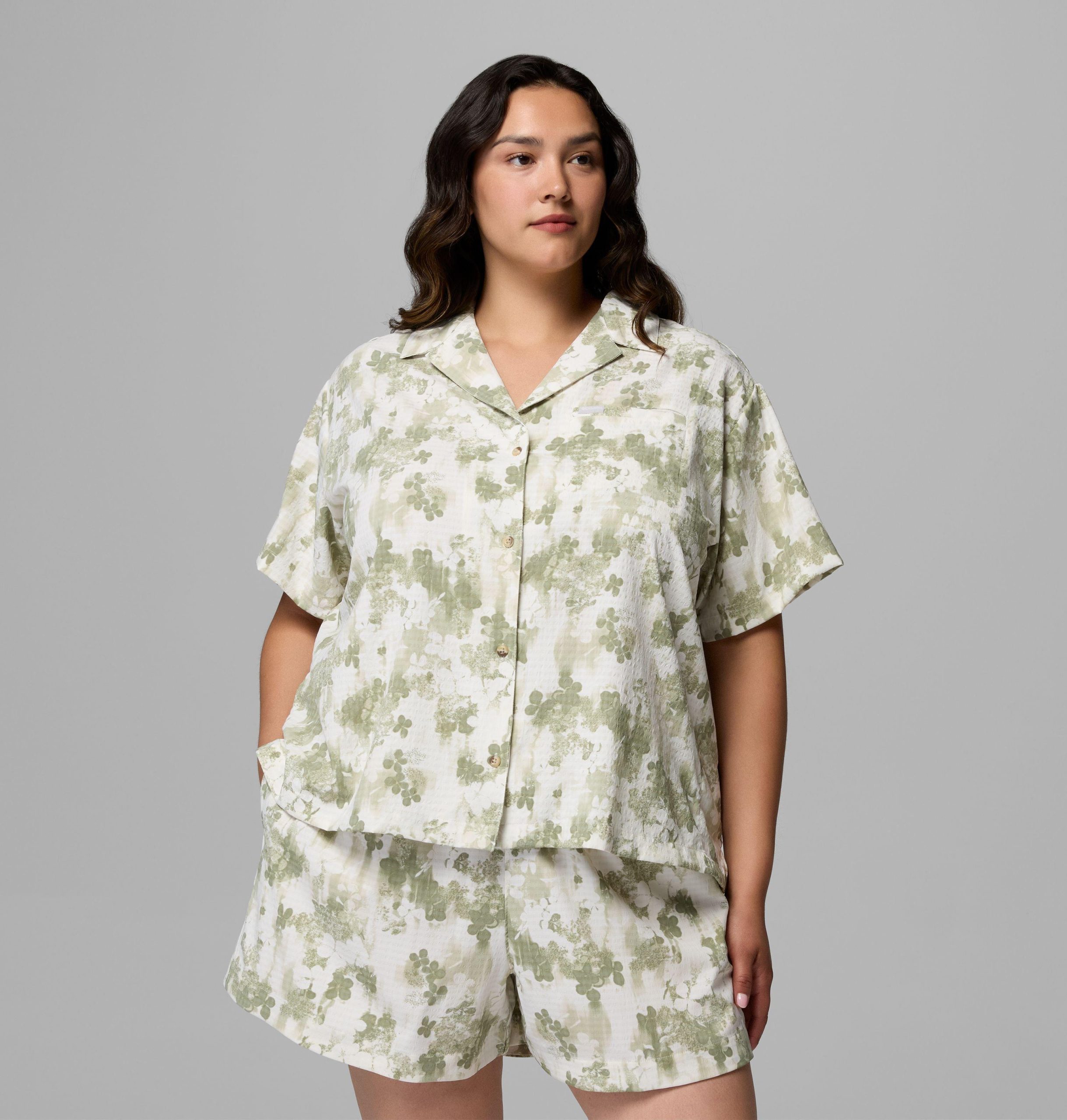 dame-sucker for summer print kortermet t-skjorte - plus size