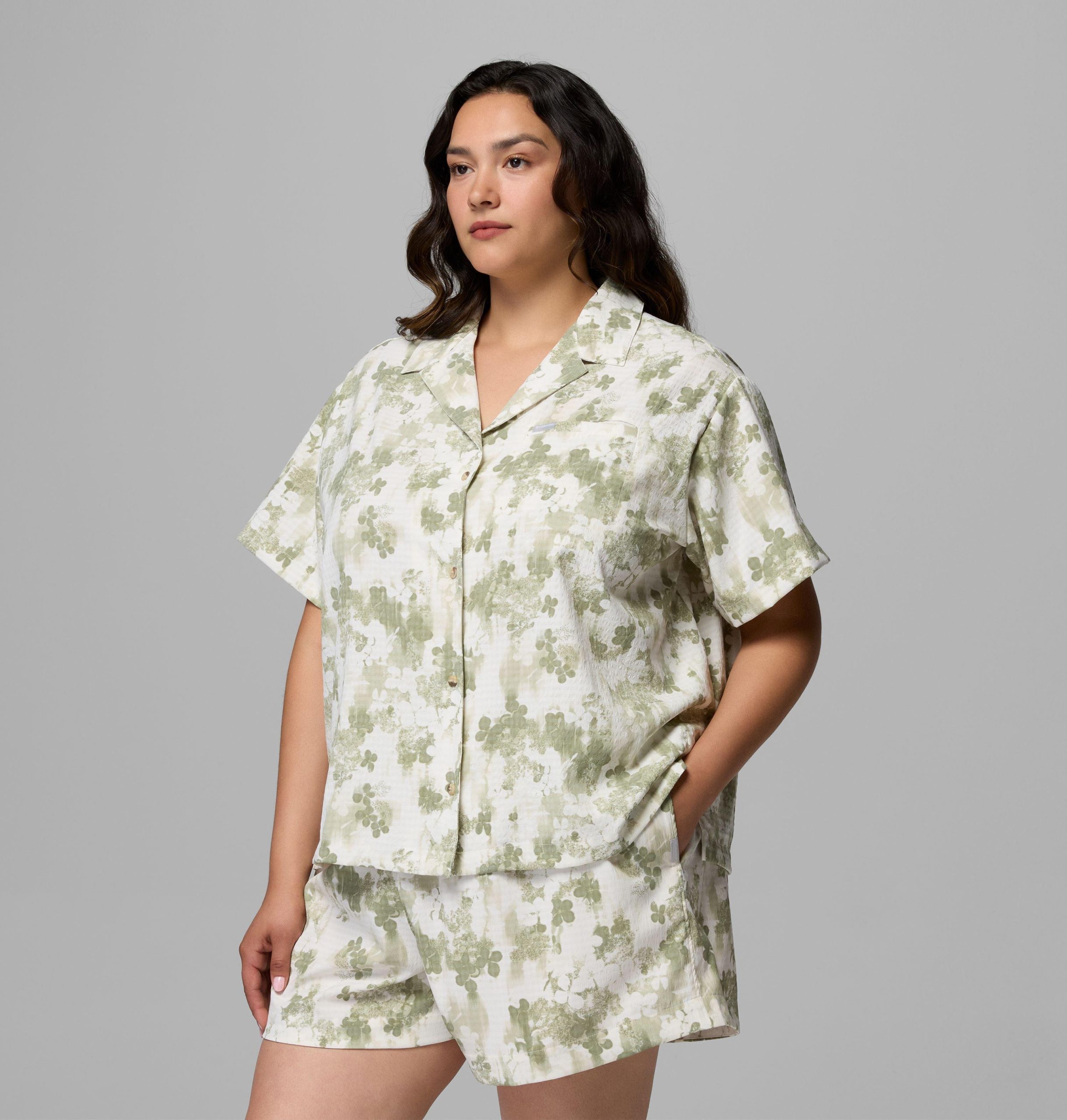dame-sucker for summer print kortermet t-skjorte - plus size