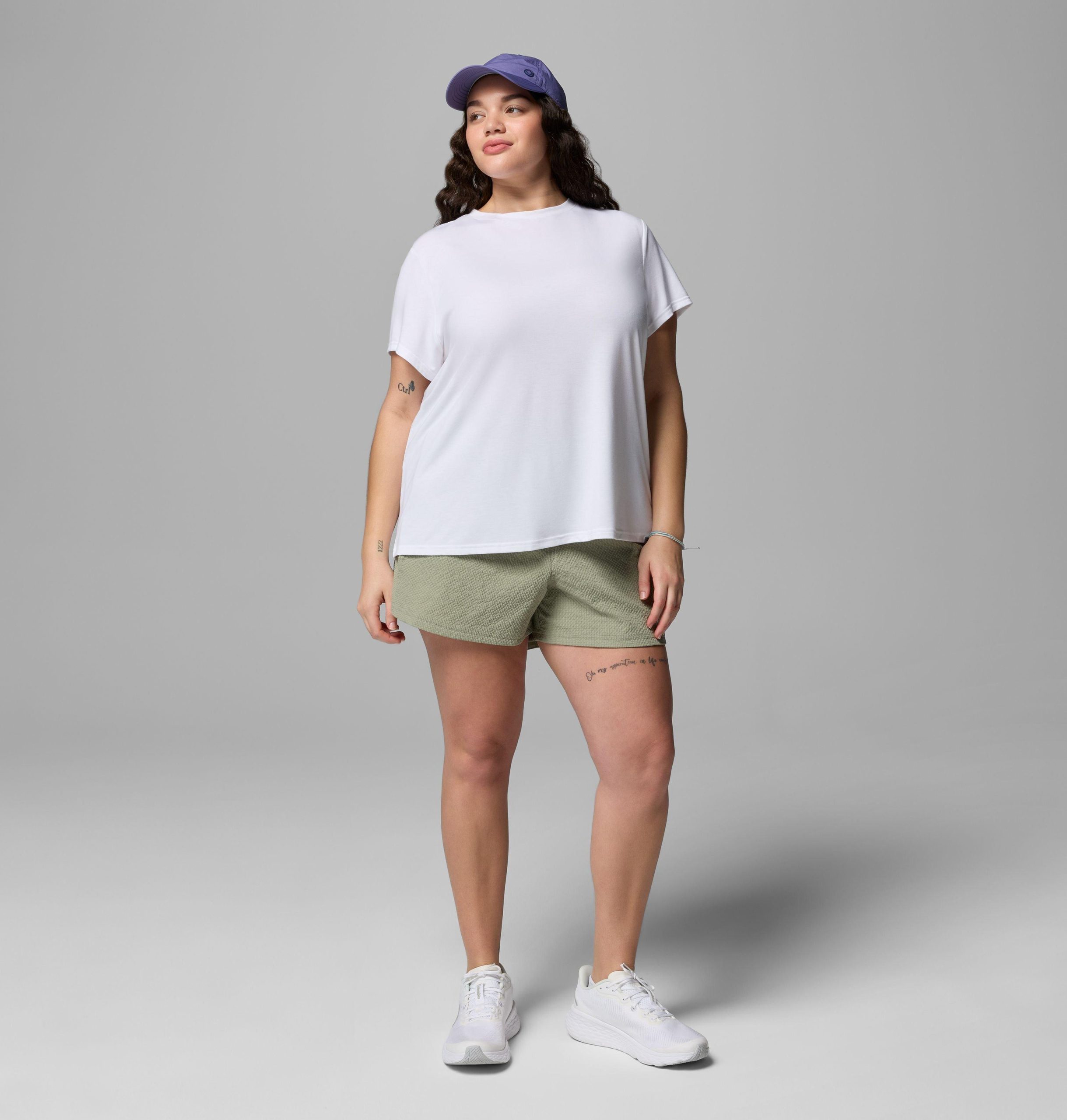 dame csc myk stretch kortermet t-skjorte – plus size