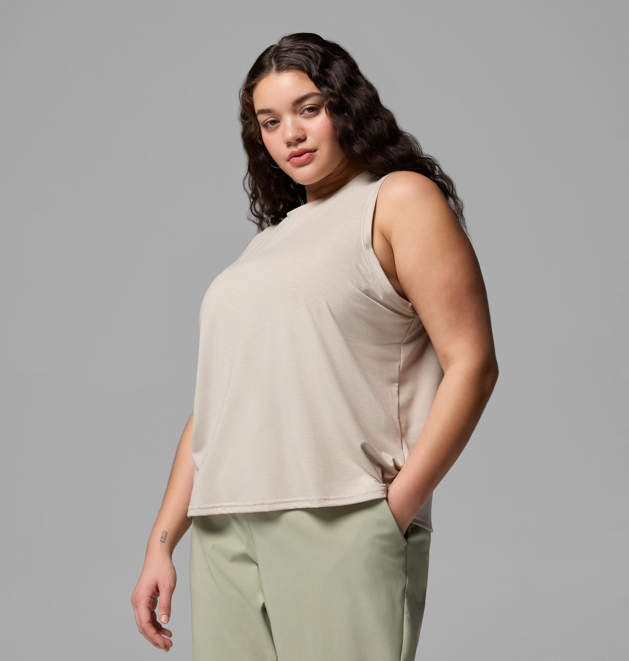 dame csc myk stretch tanktop – plus size