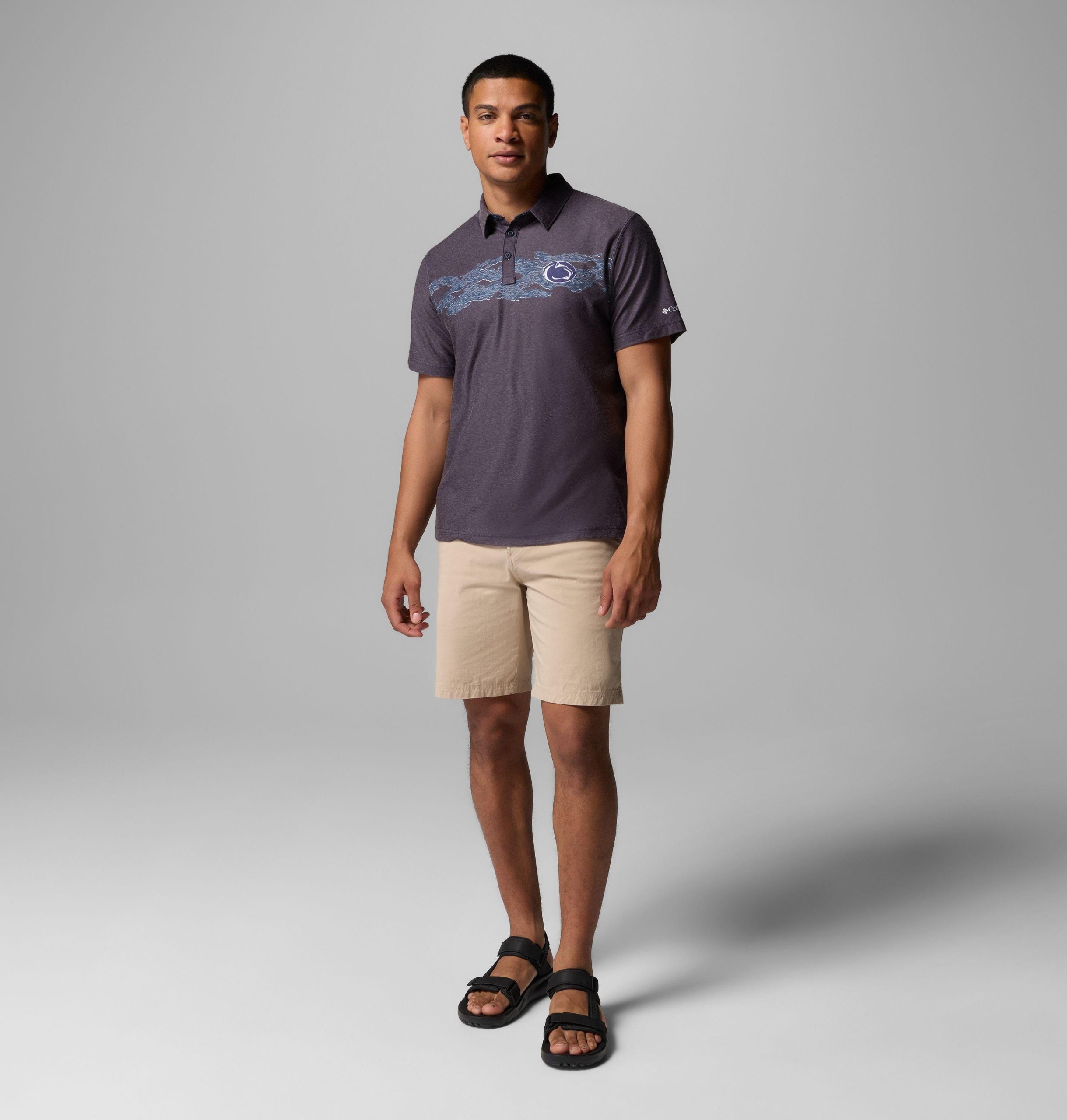 herre collegiate thistletown hills printed polo – penn state