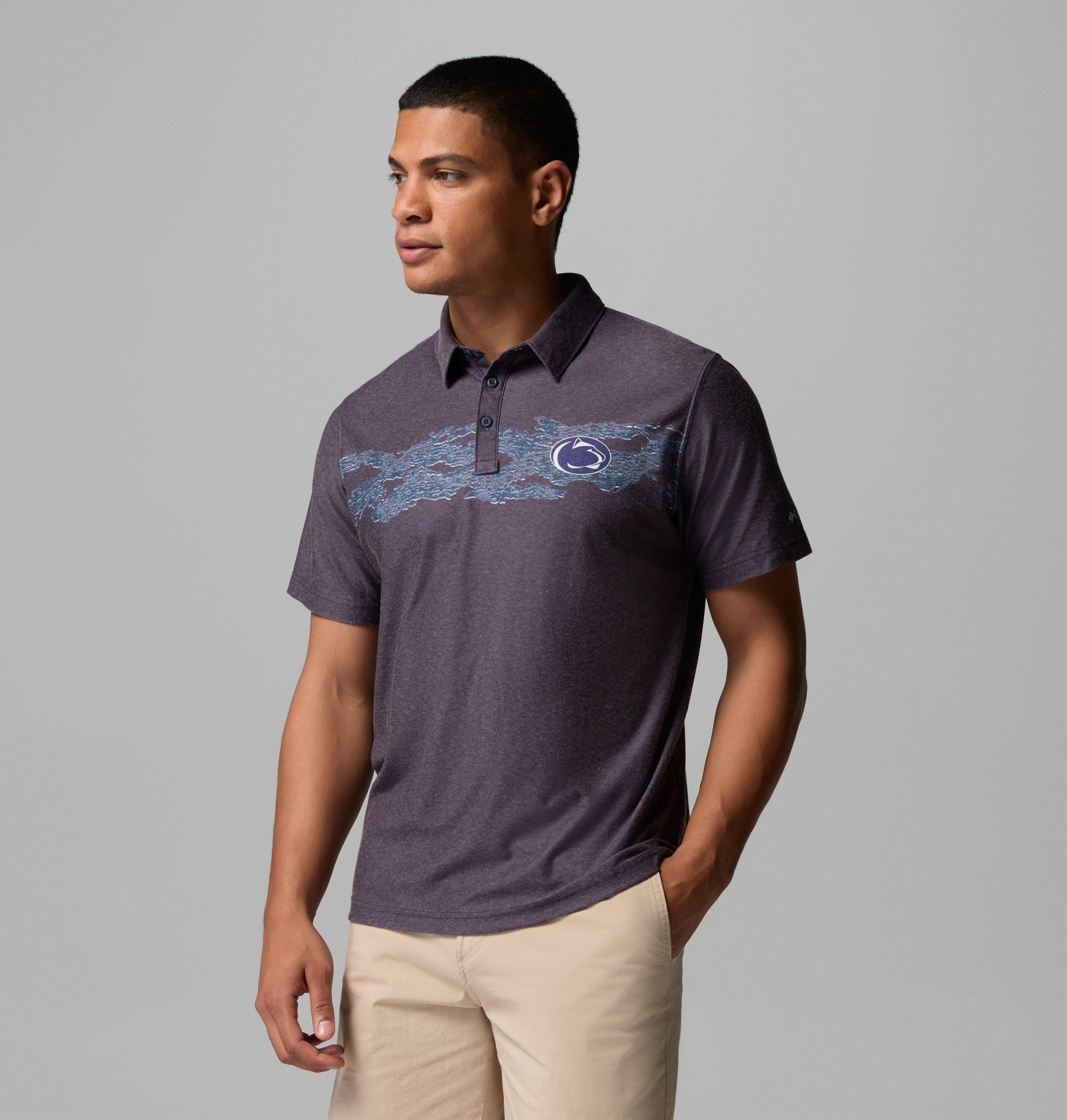 herre collegiate thistletown hills printed polo – penn state