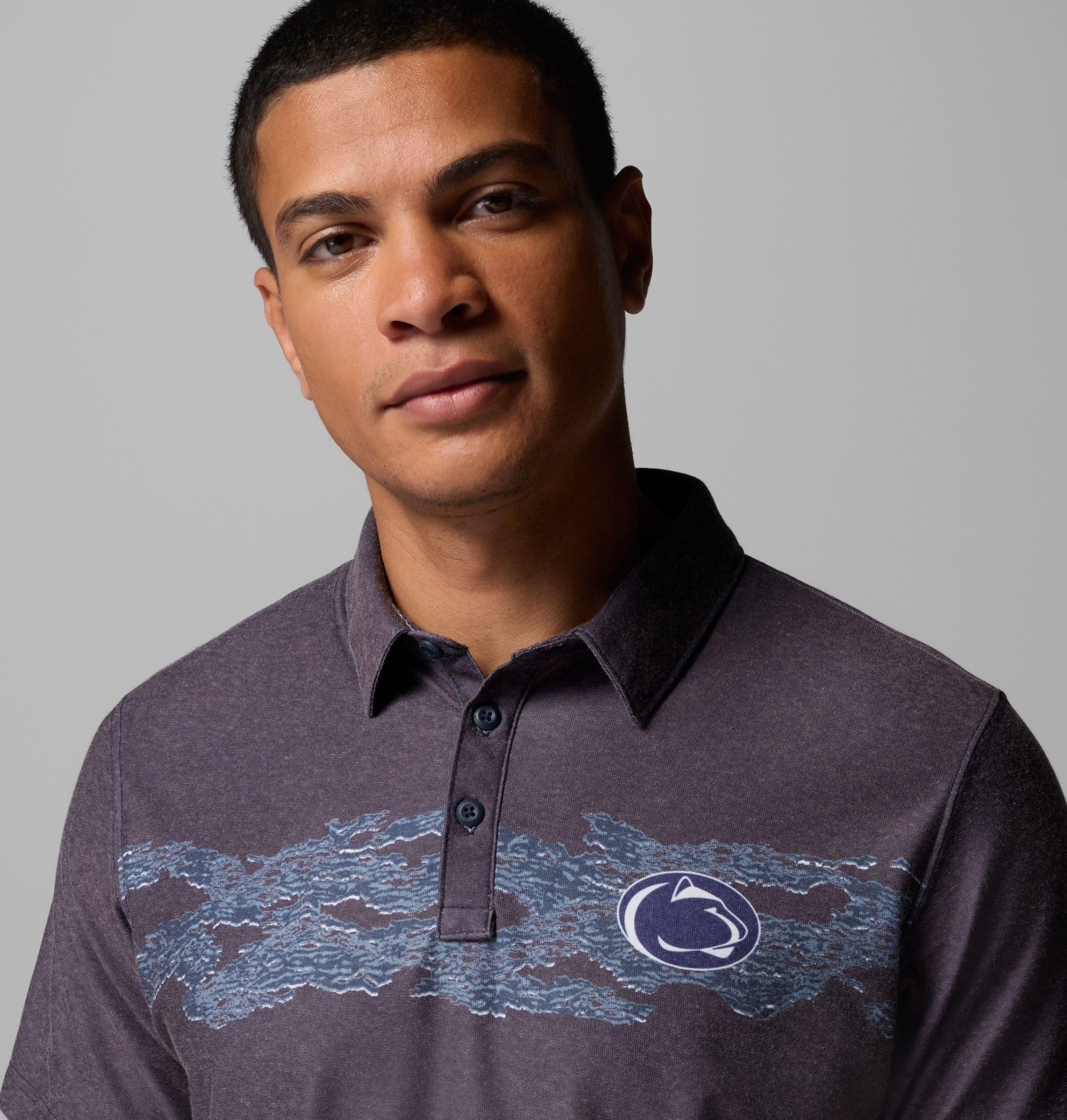 herre collegiate thistletown hills printed polo – penn state