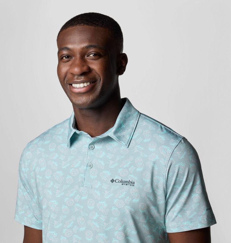 herre pfg super slack tide ii stretch poloskjorte