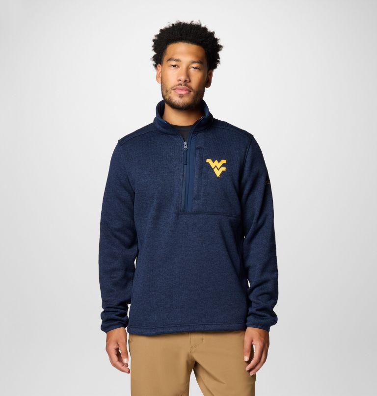 herre college genser weather fleece half zip – vest-virginia