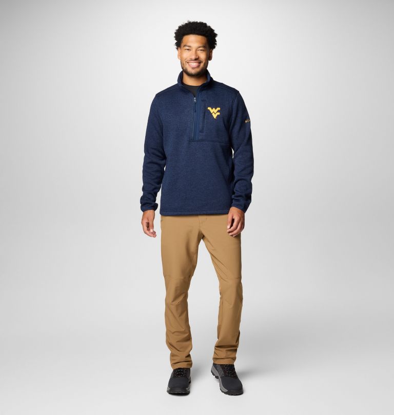 herre college genser weather fleece half zip – vest-virginia