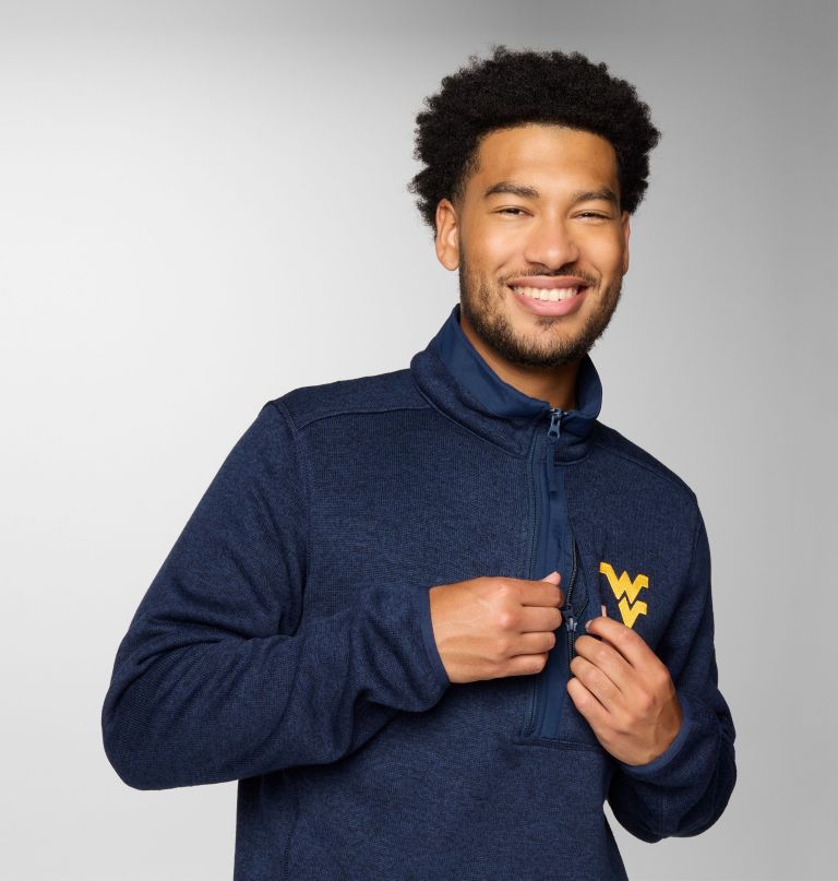 herre college genser weather fleece half zip – vest-virginia