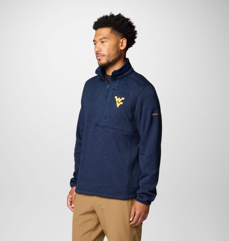 herre college genser weather fleece half zip – vest-virginia