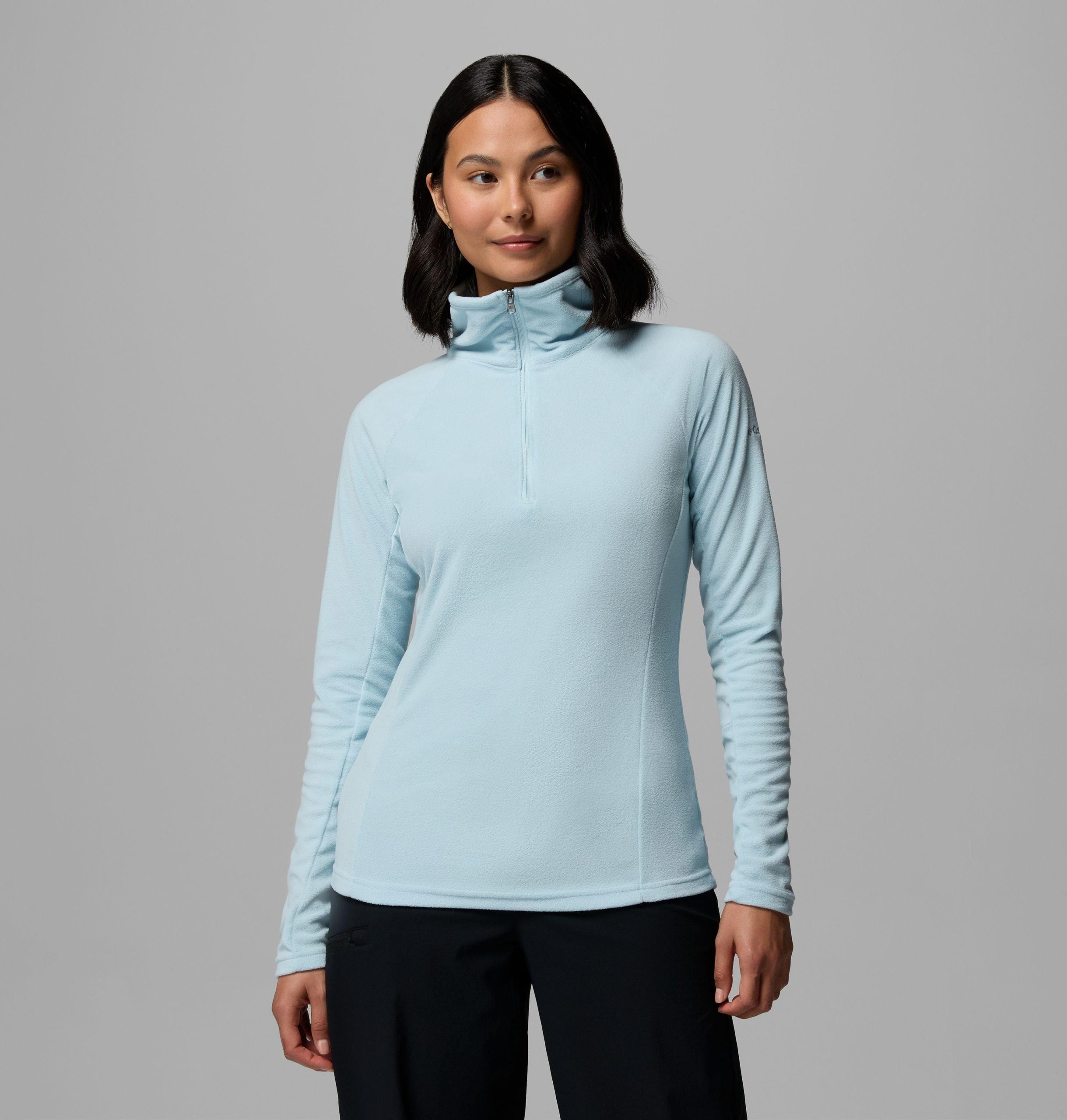 dame glacial iv fleece med halv glidelås