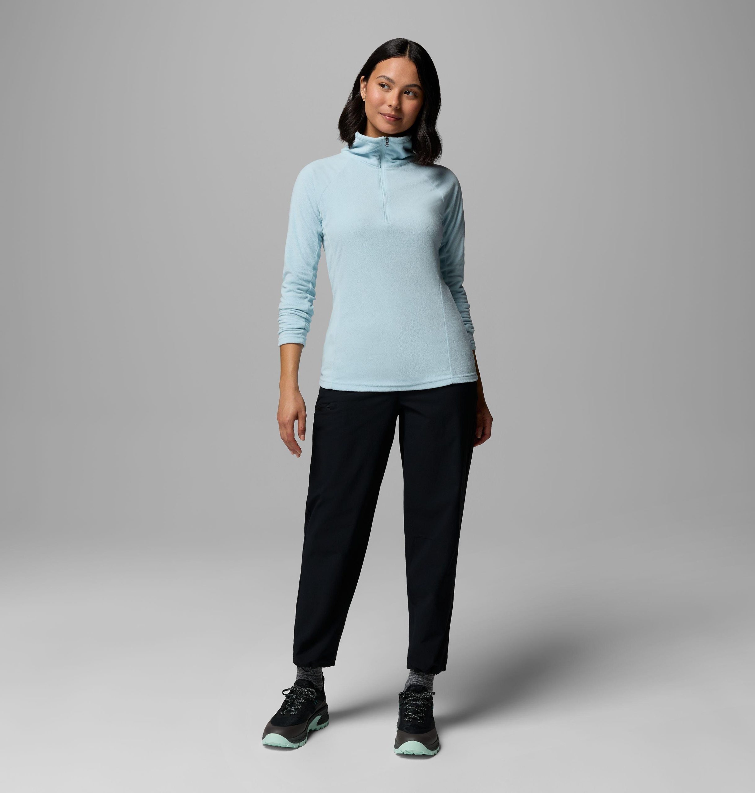 dame glacial iv fleece med halv glidelås