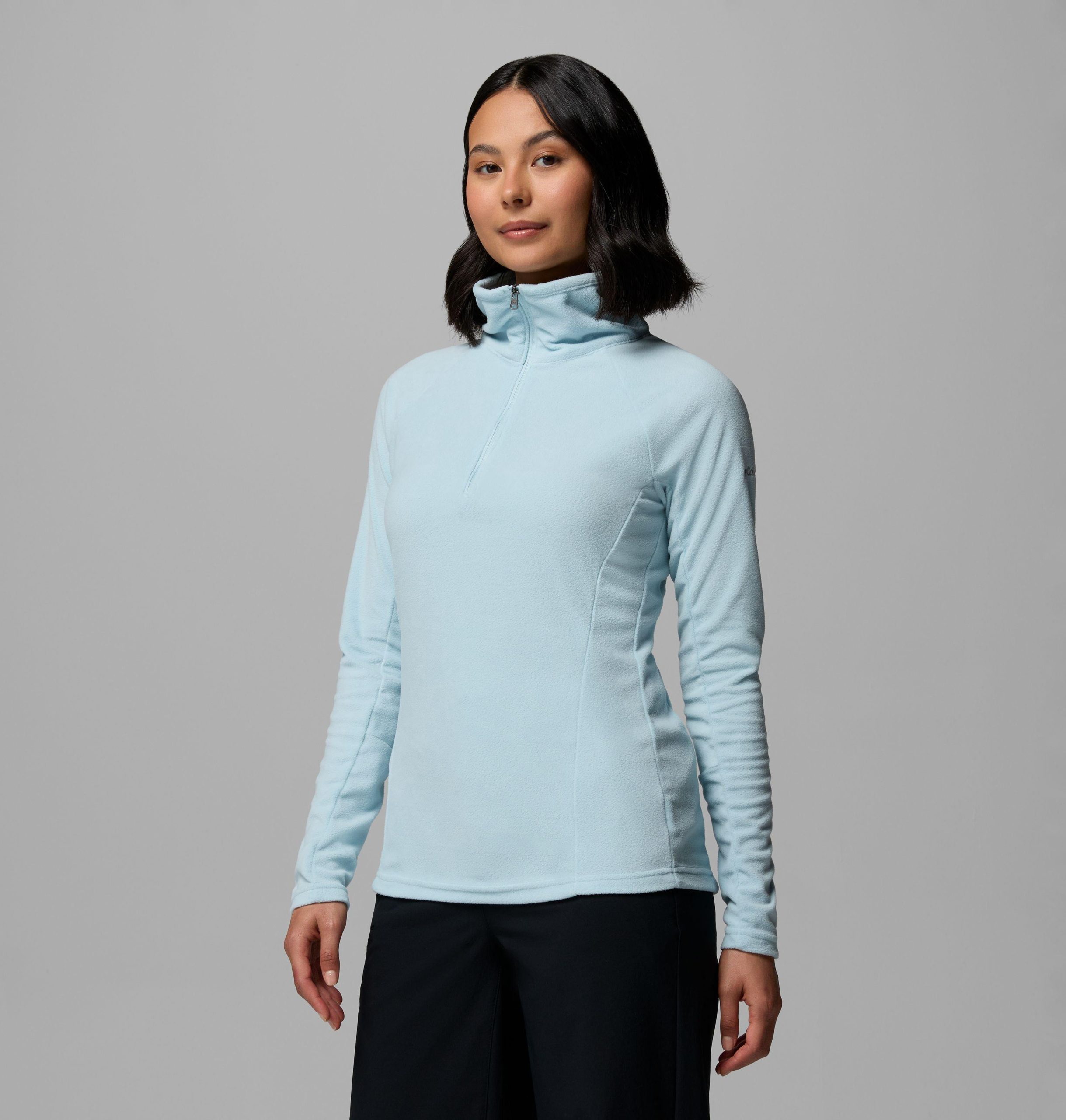 dame glacial iv fleece med halv glidelås