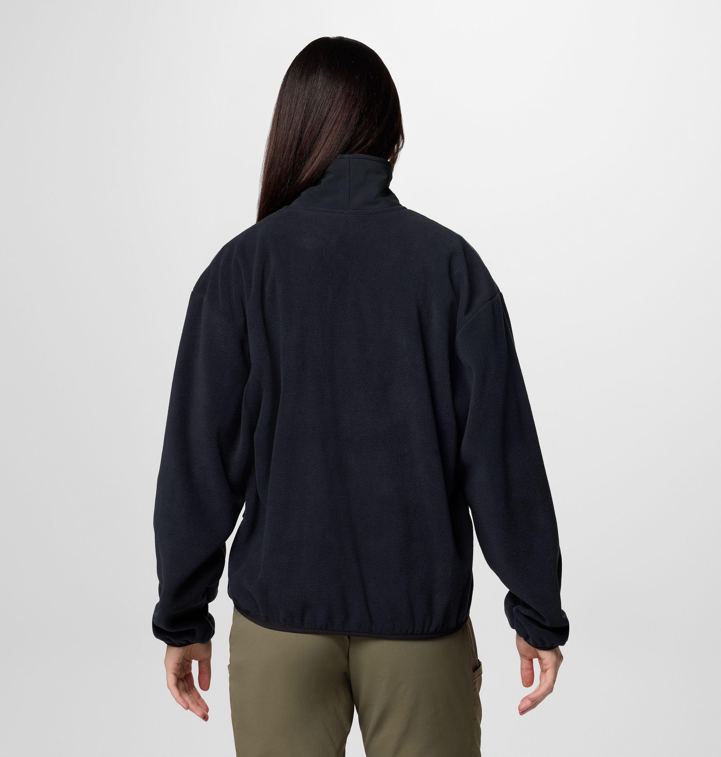 dame sequoia grove fleece med halv glidelås