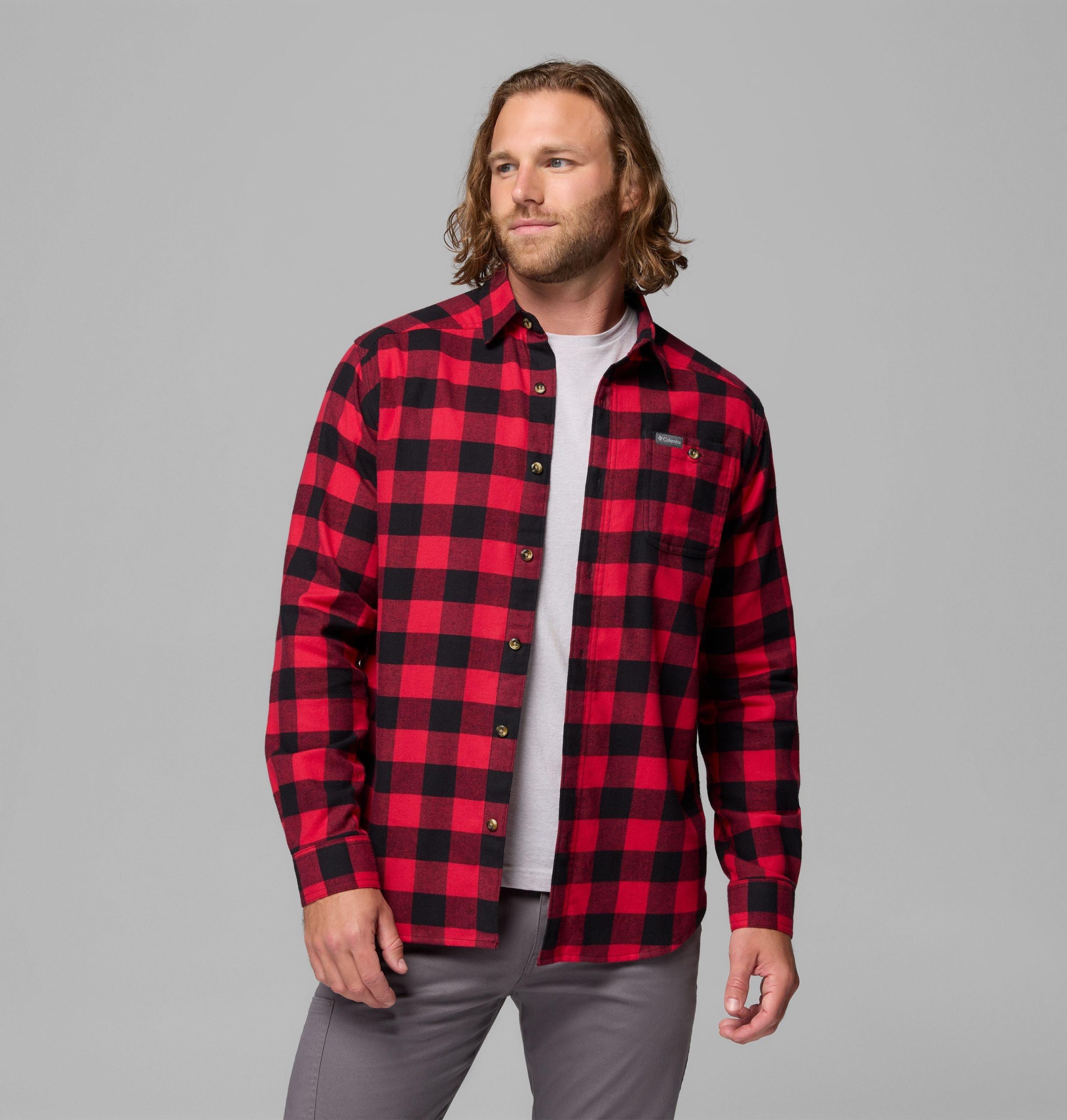 herre cornell woods flanellskjorte med lange ermer