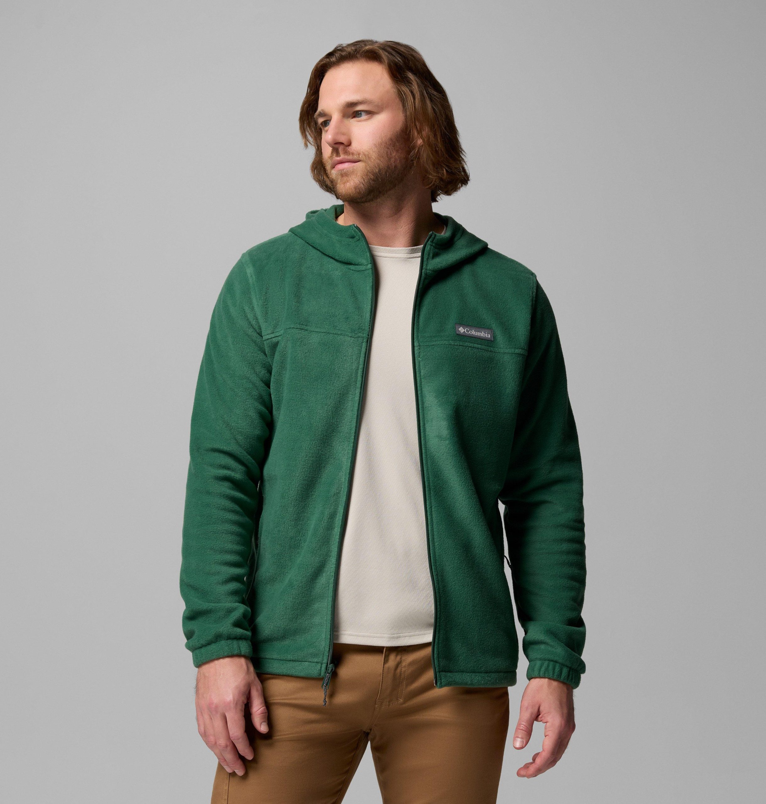 steens mountain fleece-hettegenser med glidelås for menn – tall