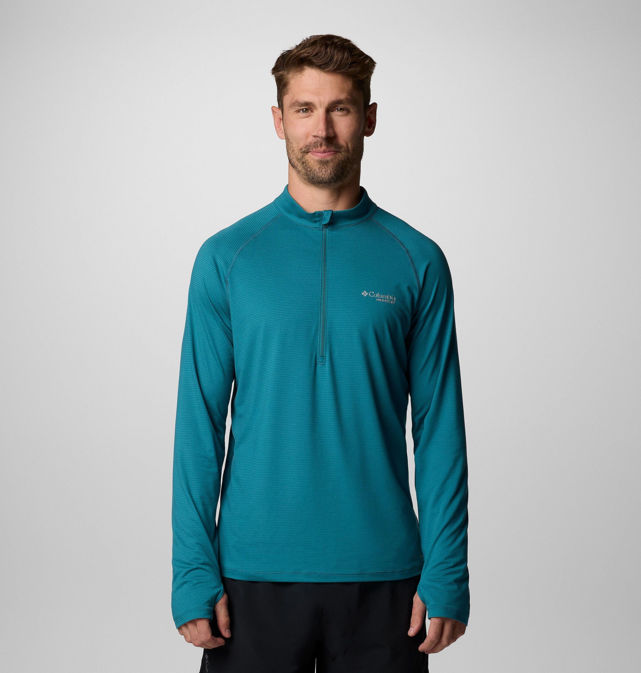 herre endless trail half zip mesh langermet t-skjorte