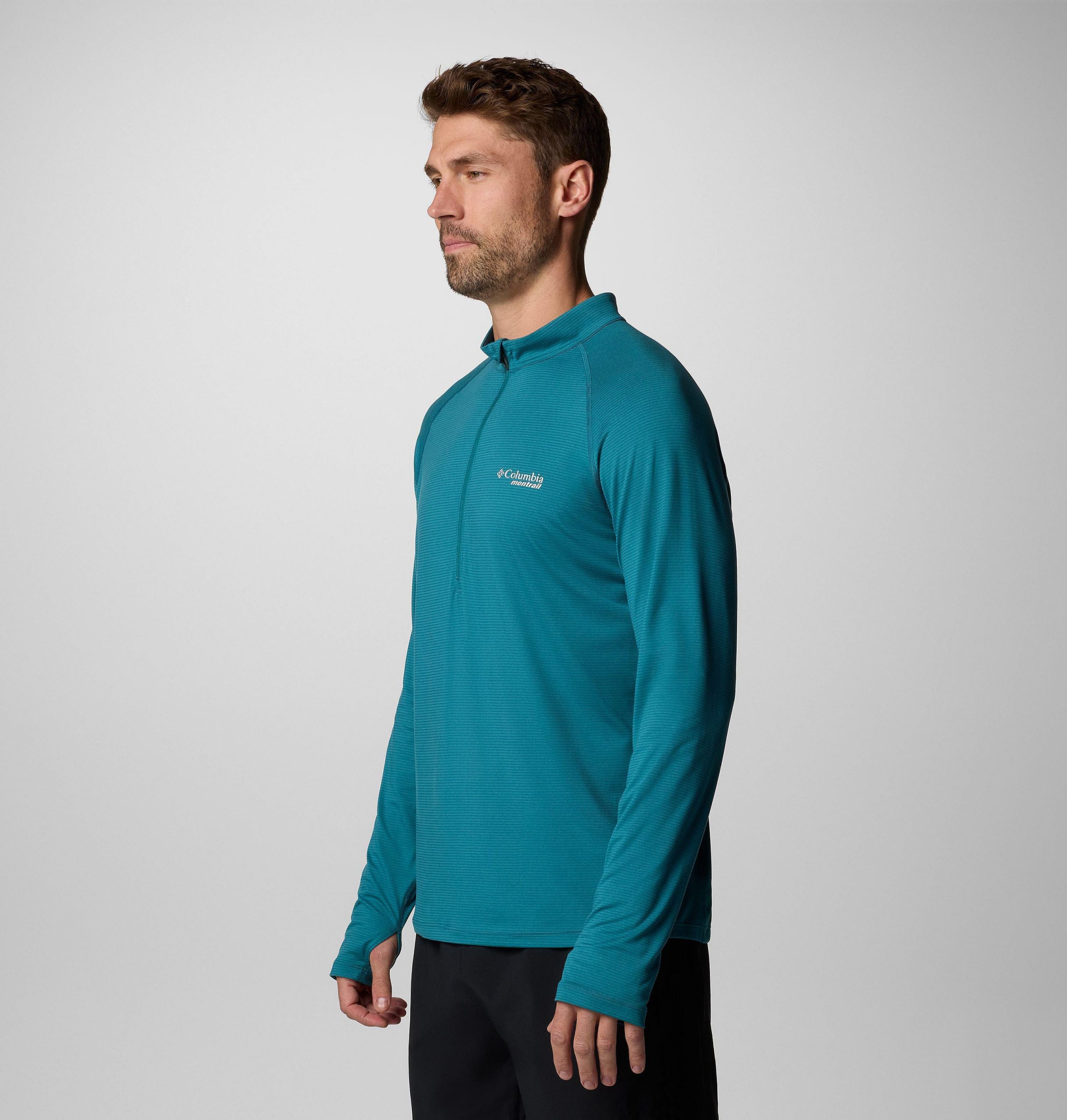 herre endless trail half zip mesh langermet t-skjorte