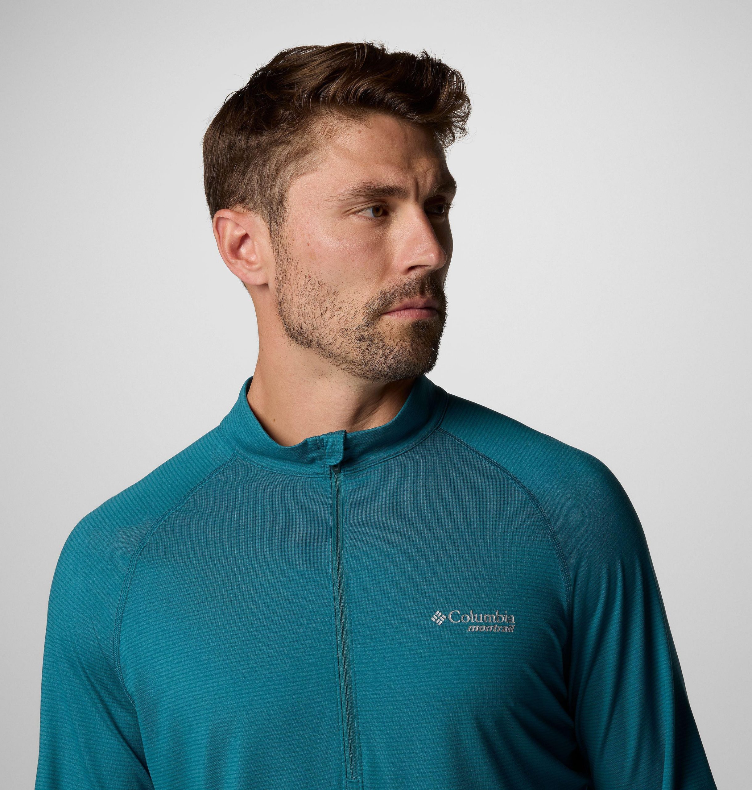 herre endless trail half zip mesh langermet t-skjorte