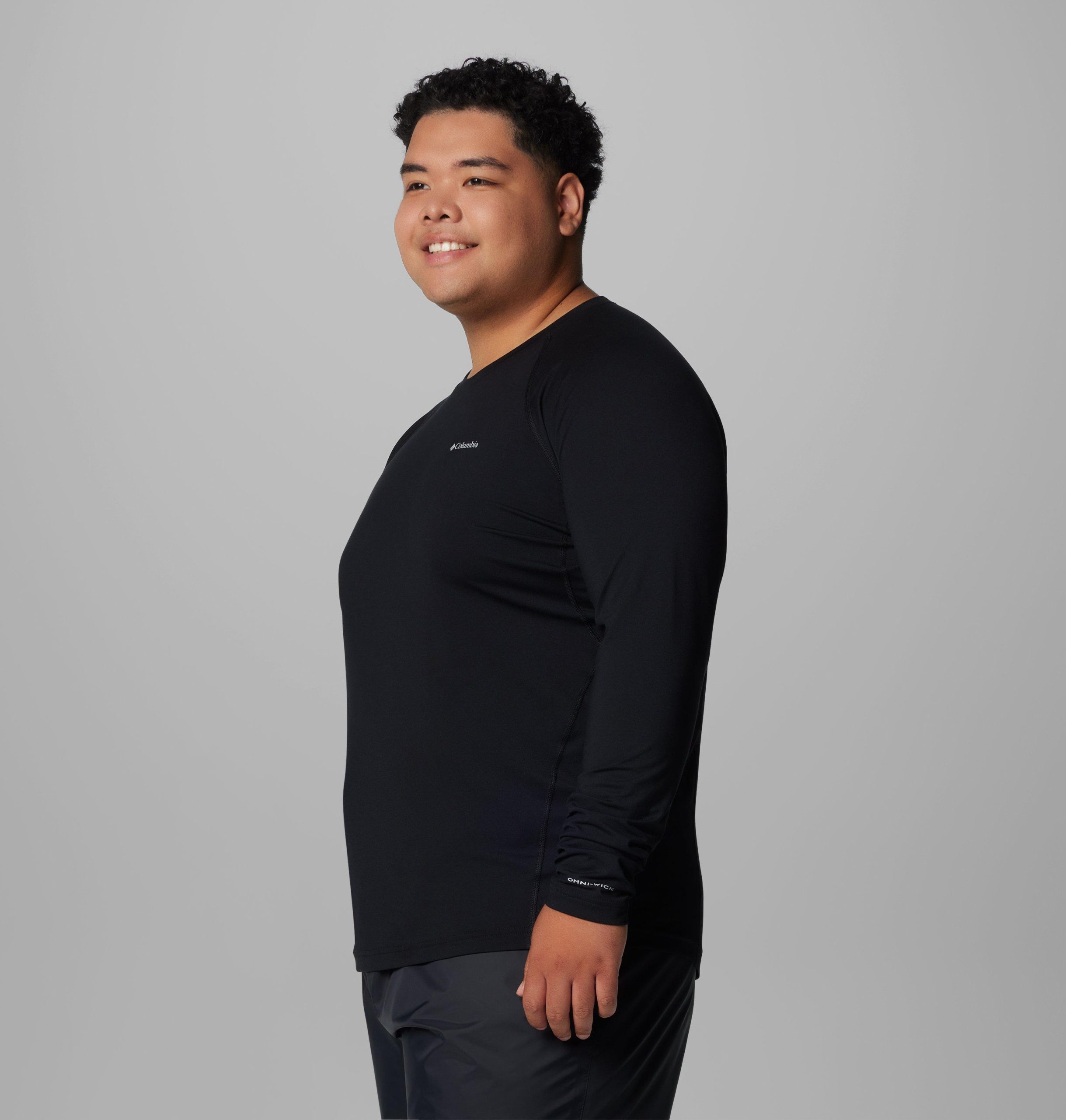herre mellomvekts baselayer crew-skjorte – stor