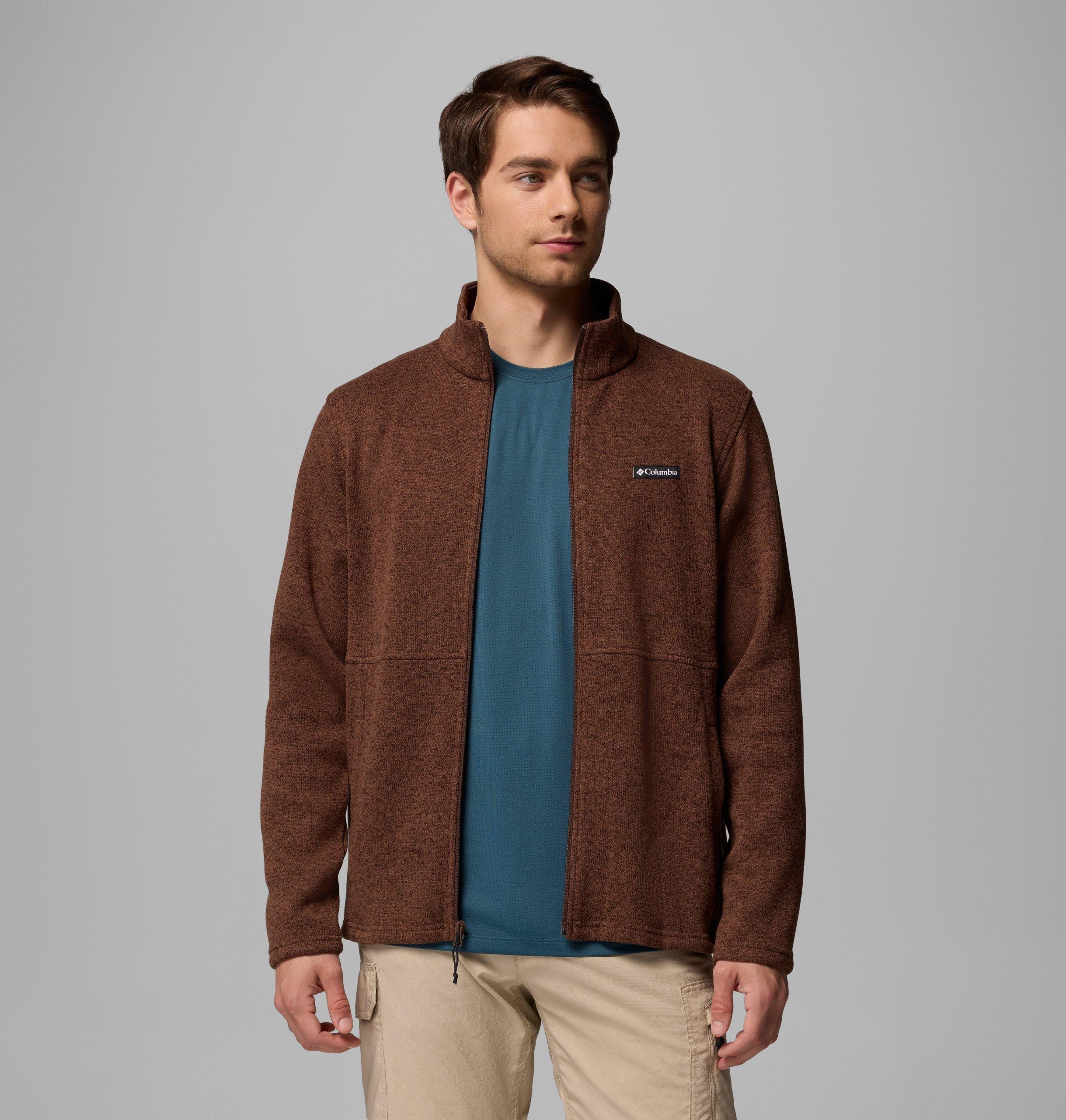 herre alto pass fleece med glidelås
