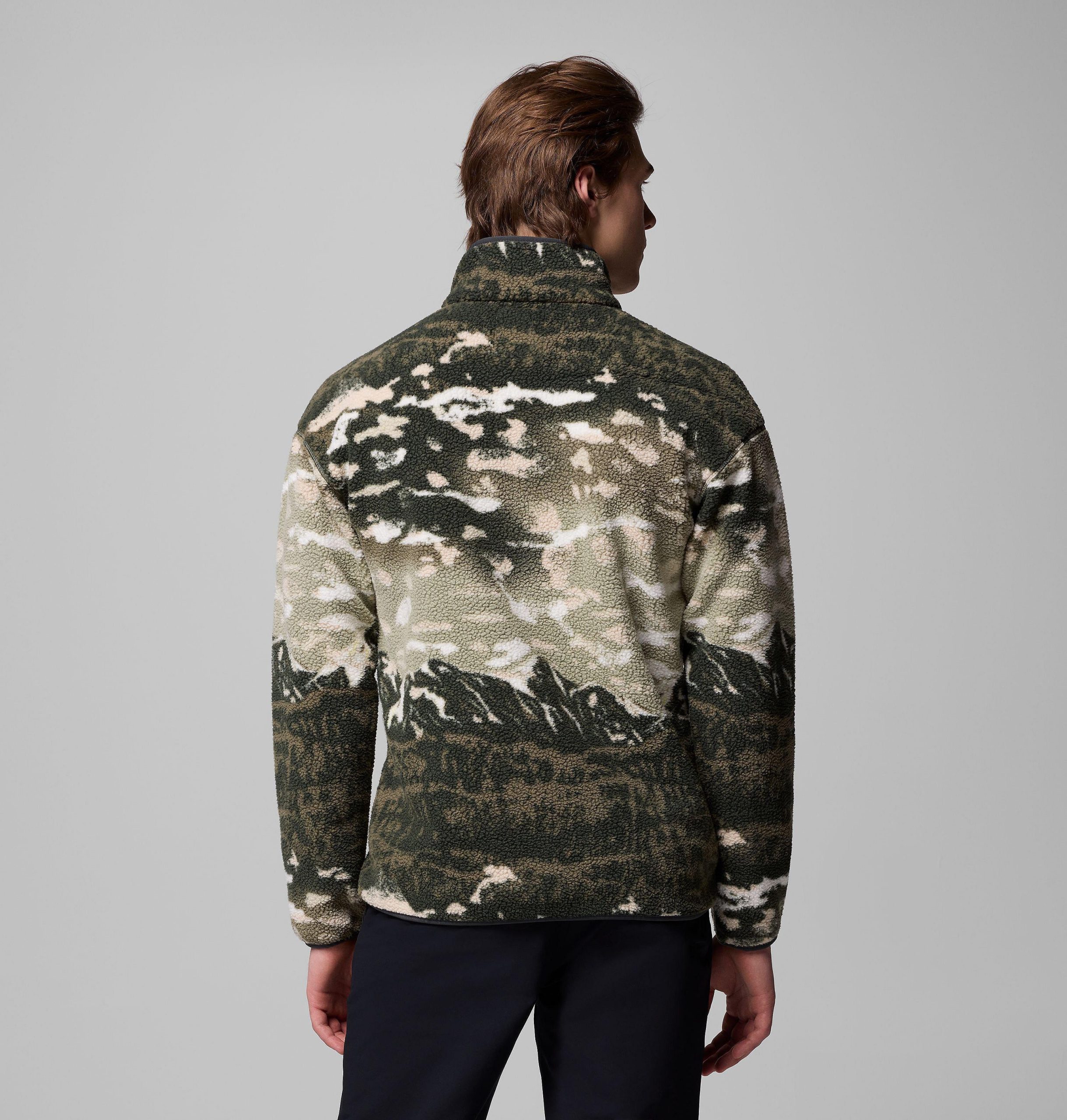 herre helvetia ii printed half snap printed fleece genser