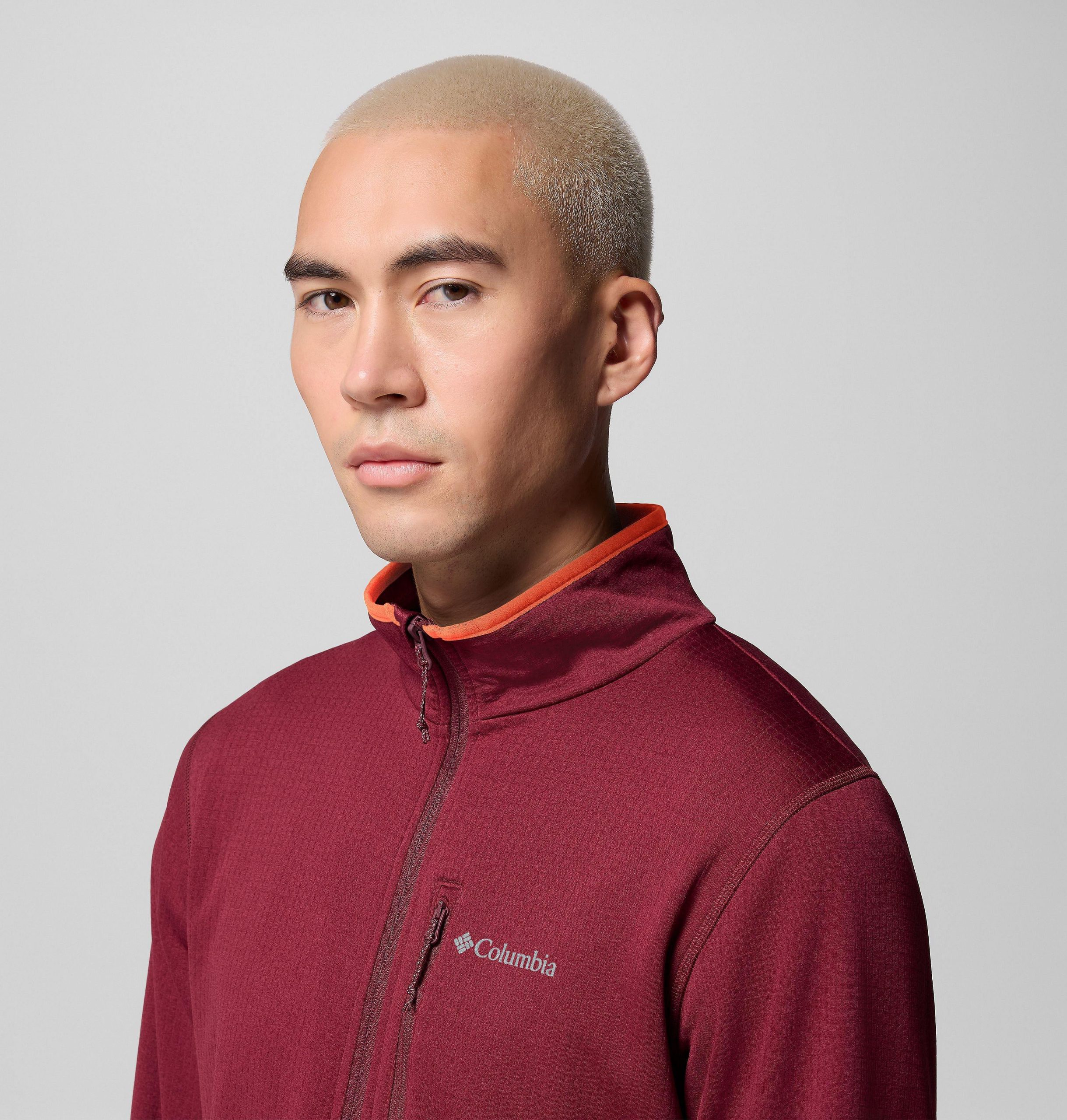 menn essential hike grid fleece half zip pullover