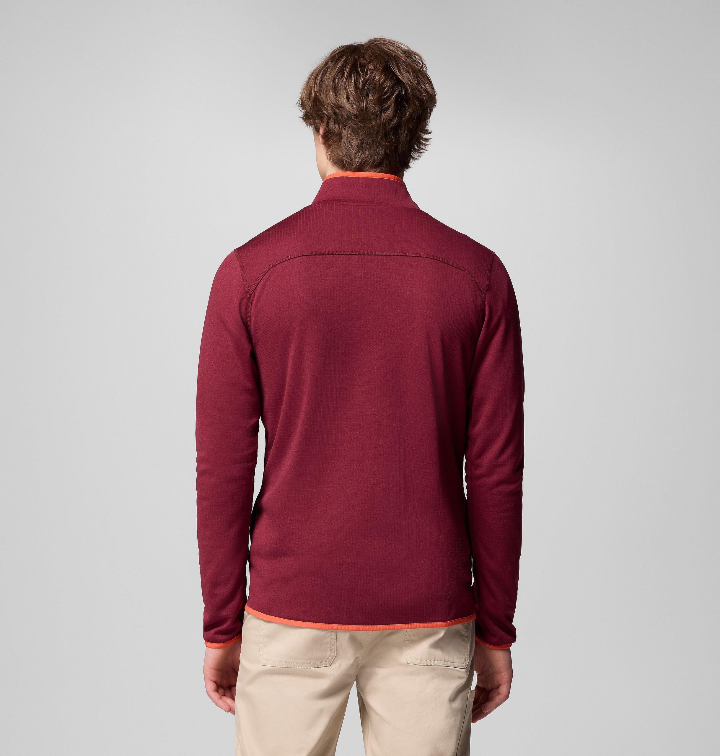 menn essential hike grid fleece full zip jakke