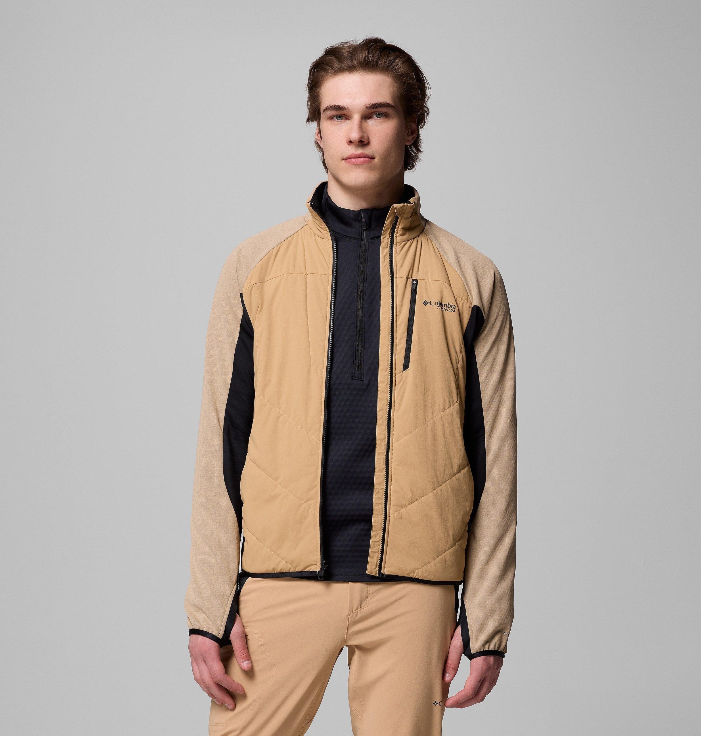 herre arctic crest hybrid full zip jakke – tall