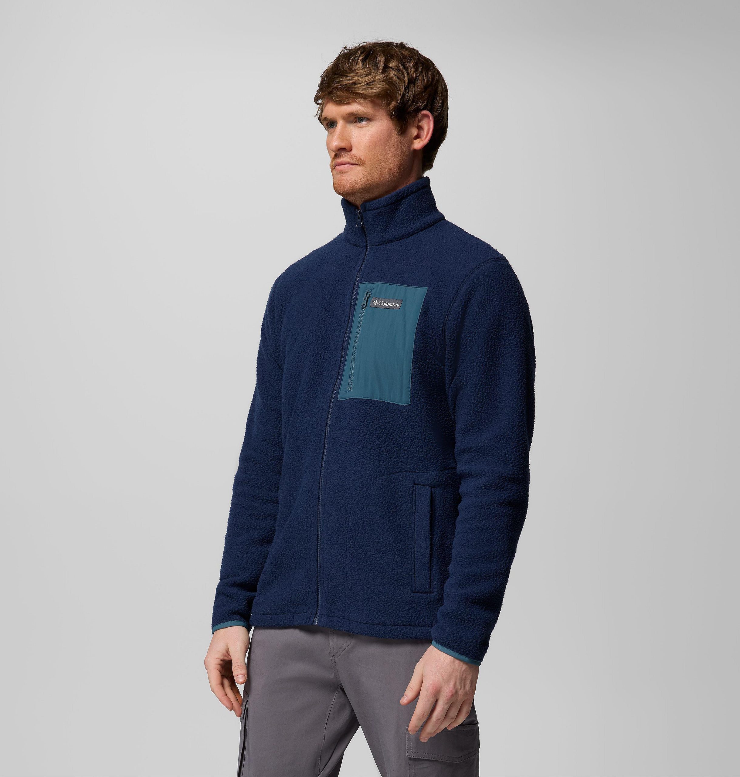 herre jasper ridge pebbled full zip fleece