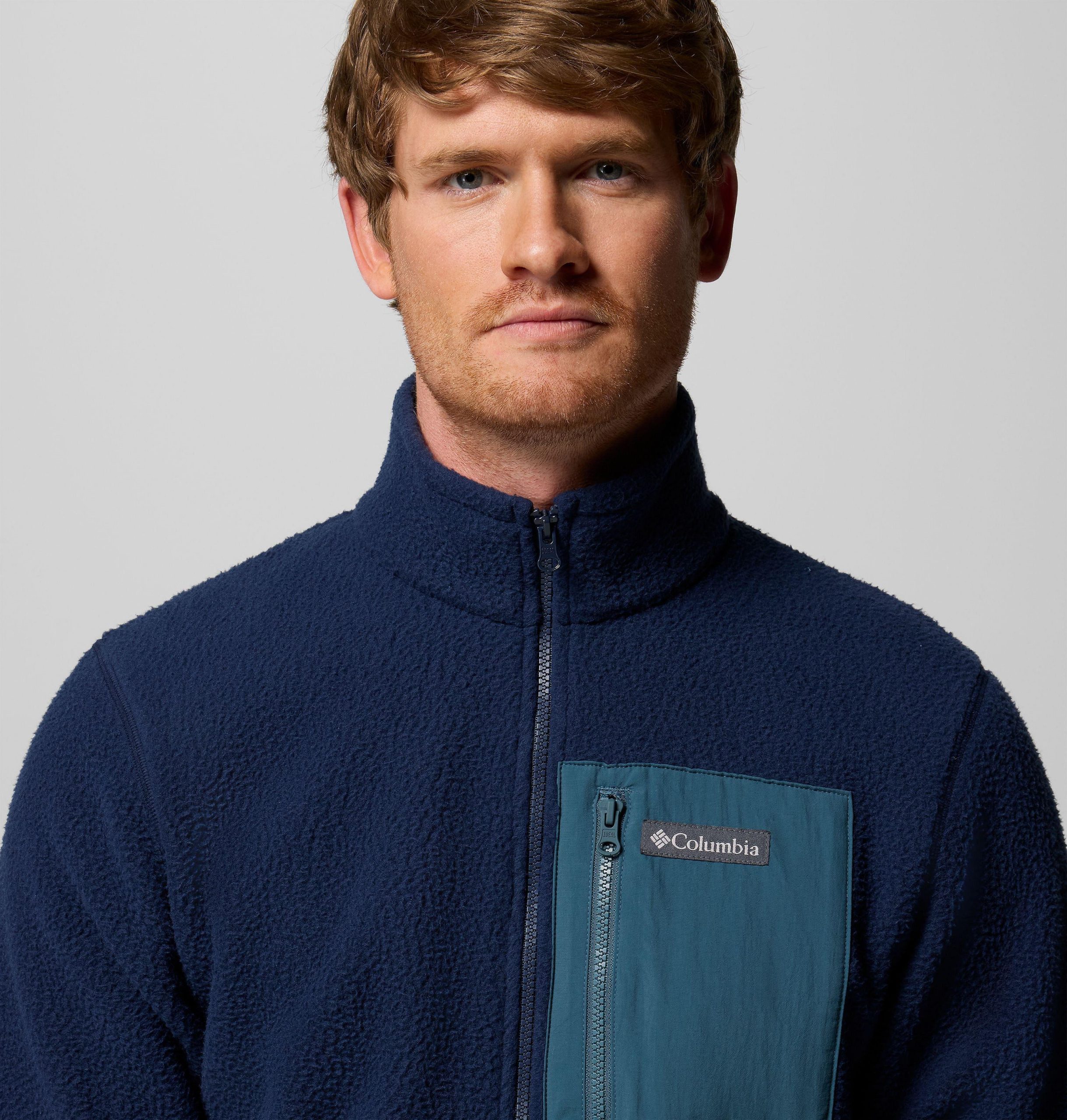 herre jasper ridge pebbled full zip fleece